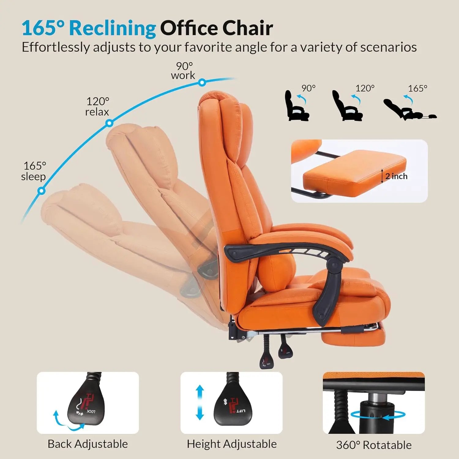 Executive Office Chair with Foot Rest by HouseOfZazla