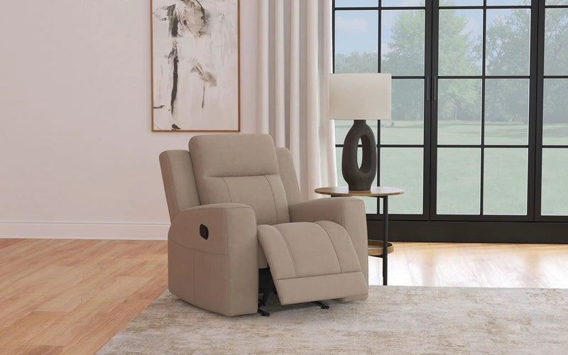 Brentwood Upholstered Recliner Chair Taupe by Unique Piece Furniture