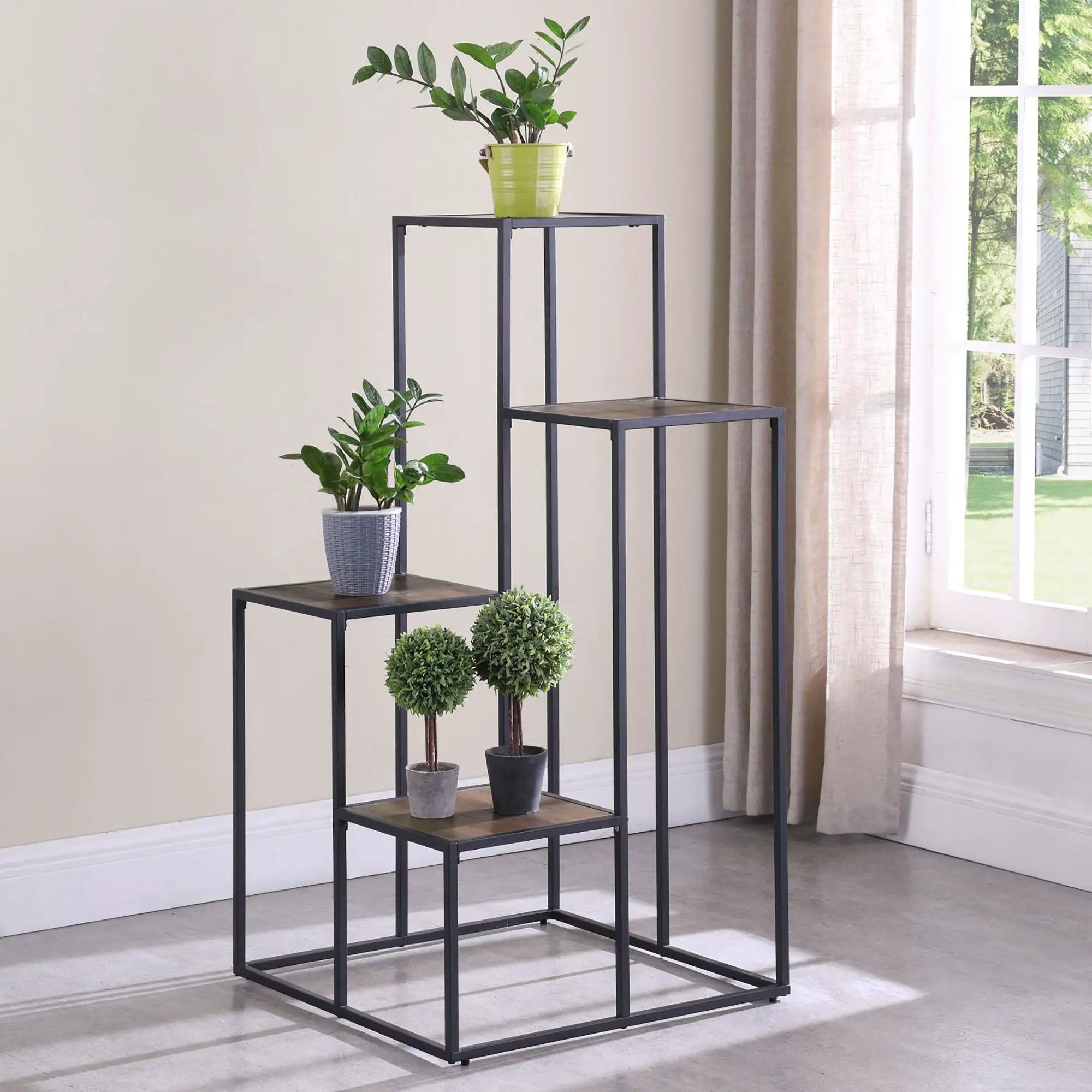 4 Tier Display Shelves - Black by HouseOfZazla