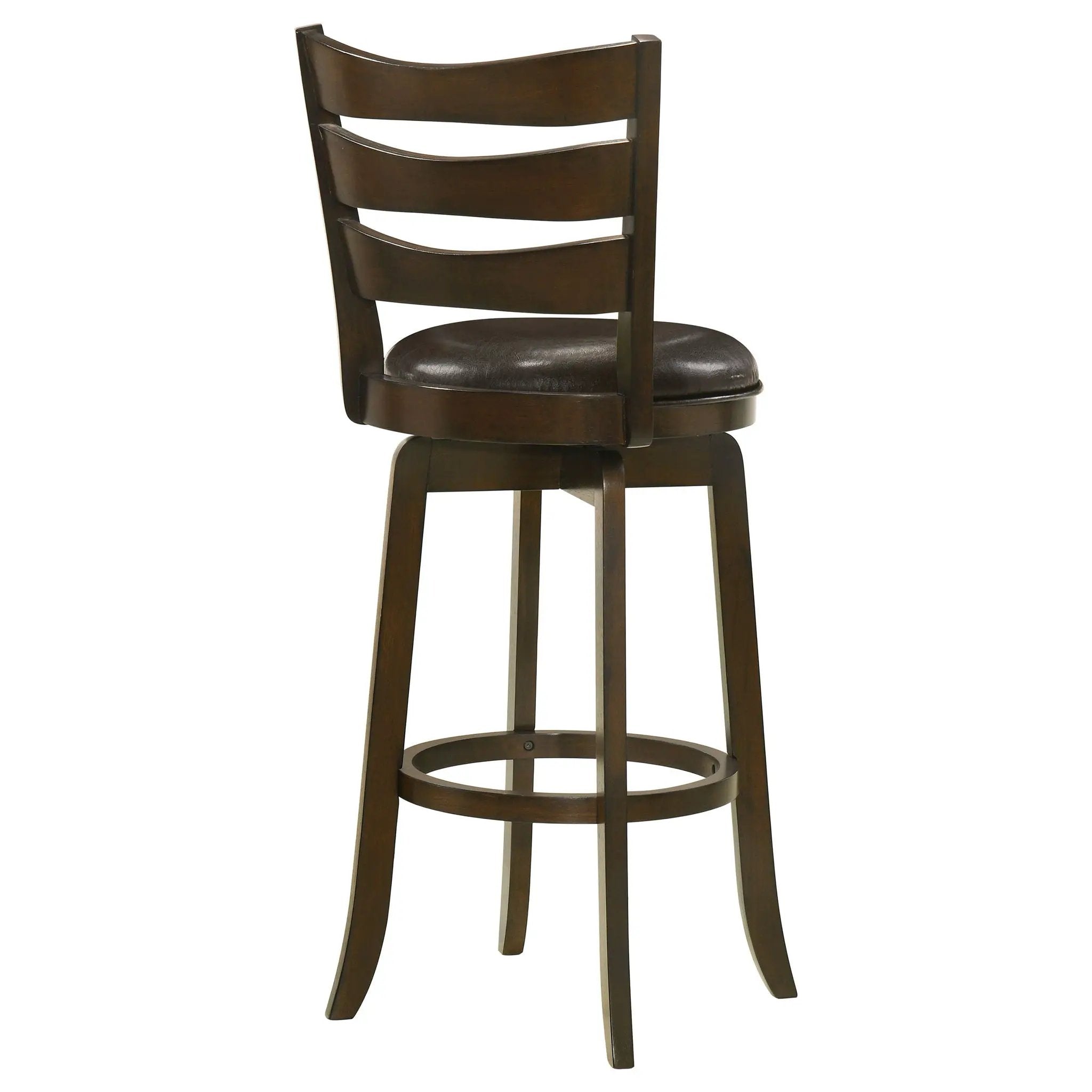 Murphy Wood Pub Height Swivel Bar Chair Dark Brown by Unique Piece Furniture