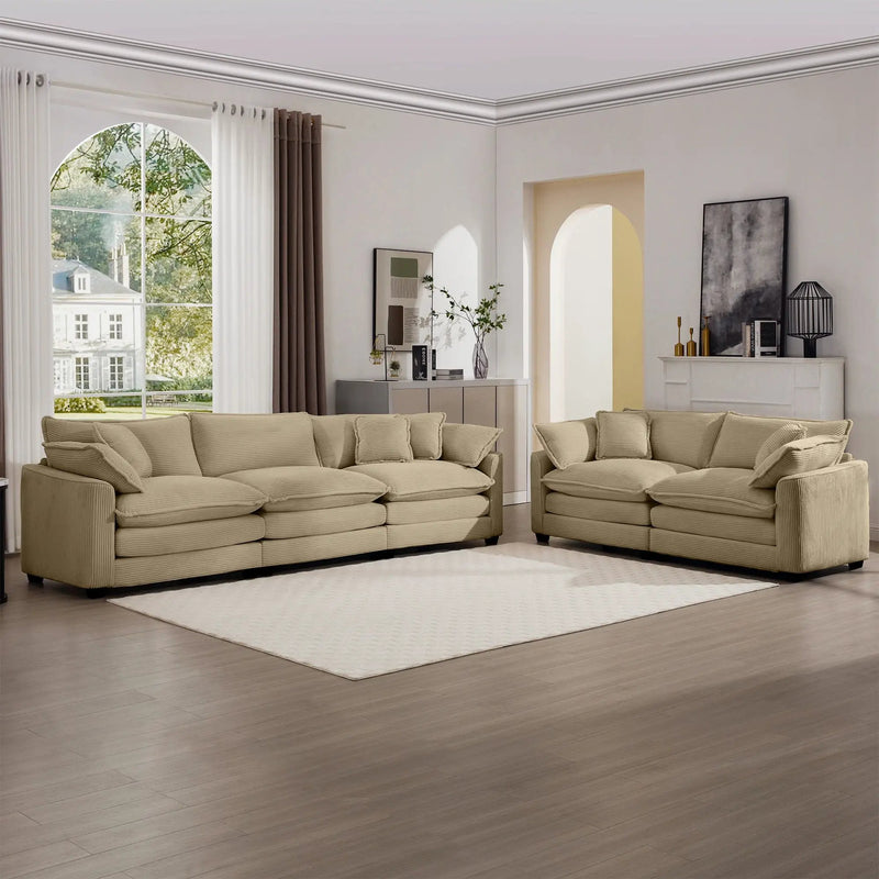 Elegant Oversized Sectional Sofa Set With Deep Seats And Flexible Layout by Unique Piece Furniture