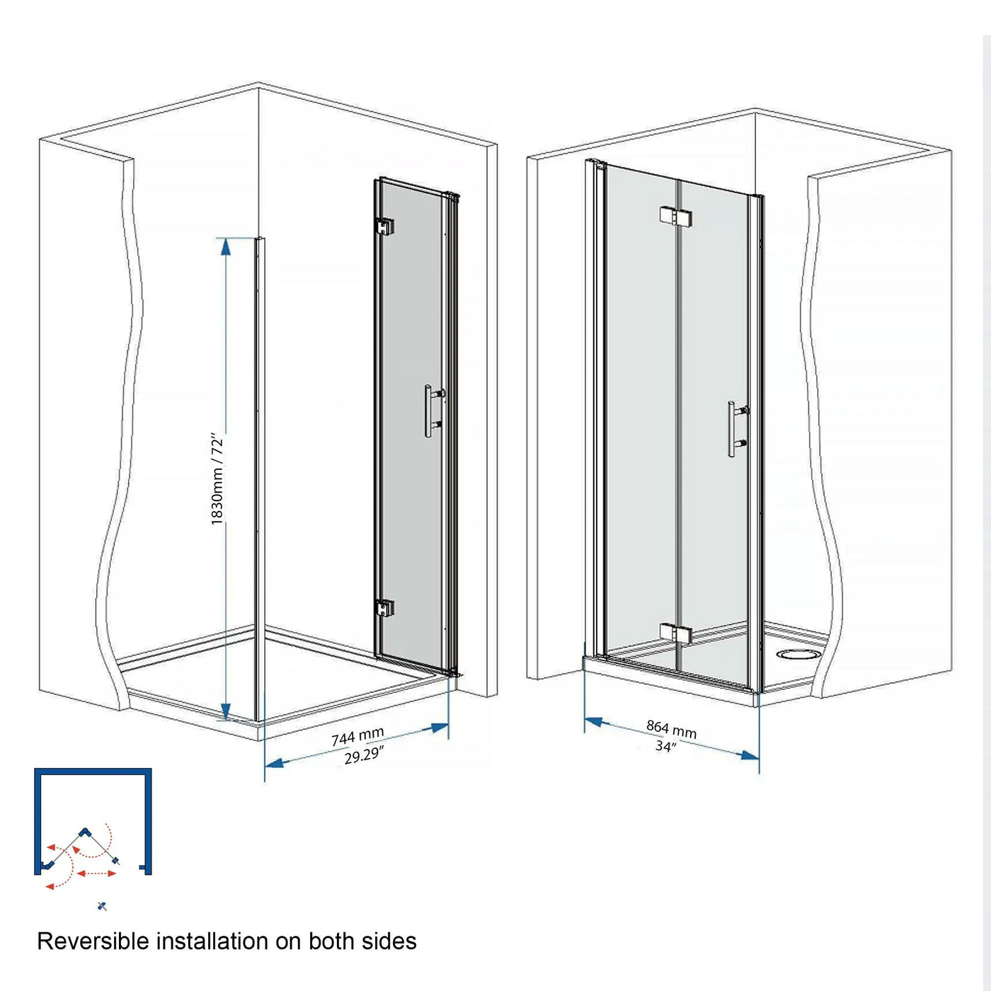 Bifold Shower Door by HouseOfZazla