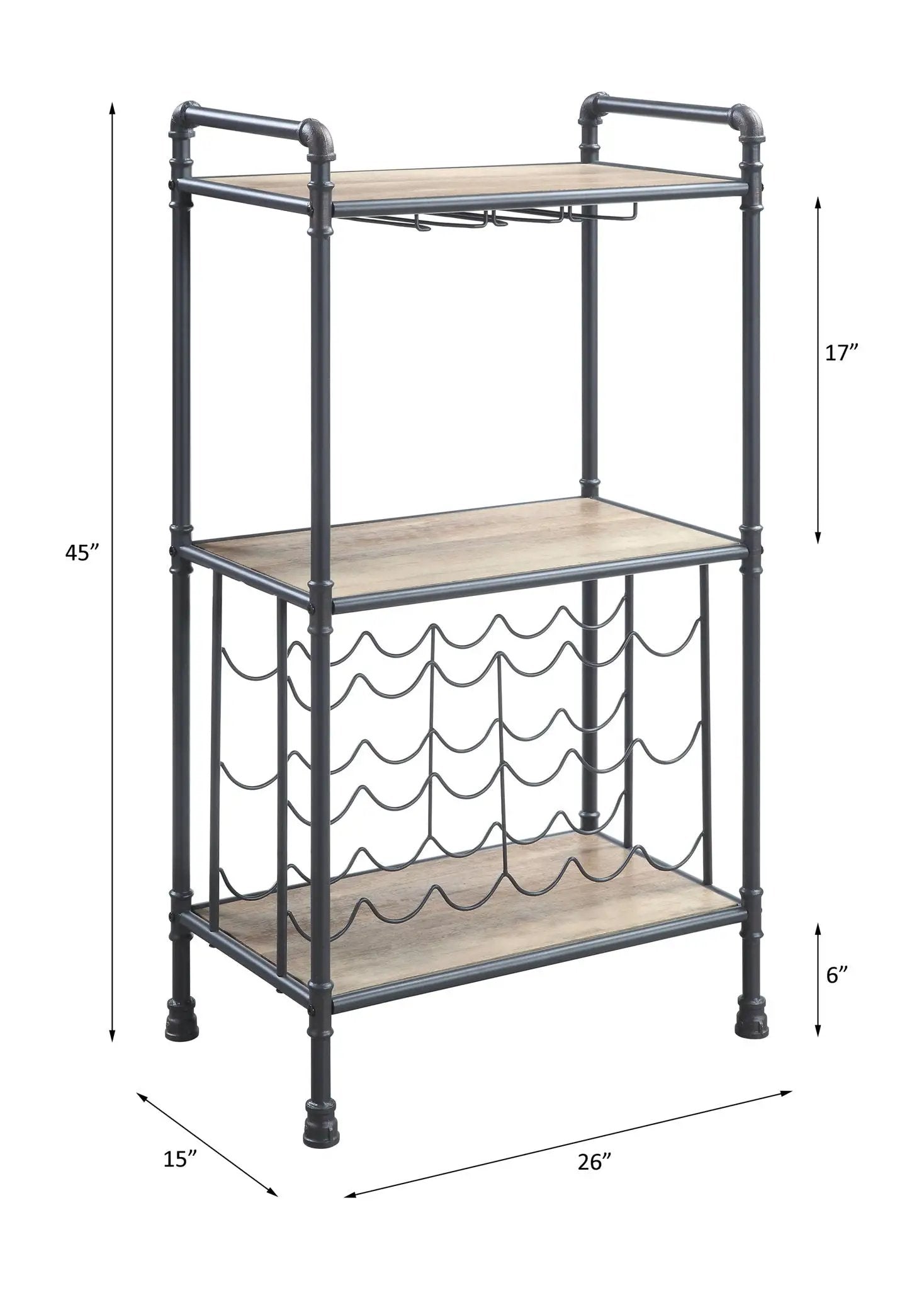 Brantley - Wine Rack - Antique Oak & Sandy Gray by Unique Piece Furniture