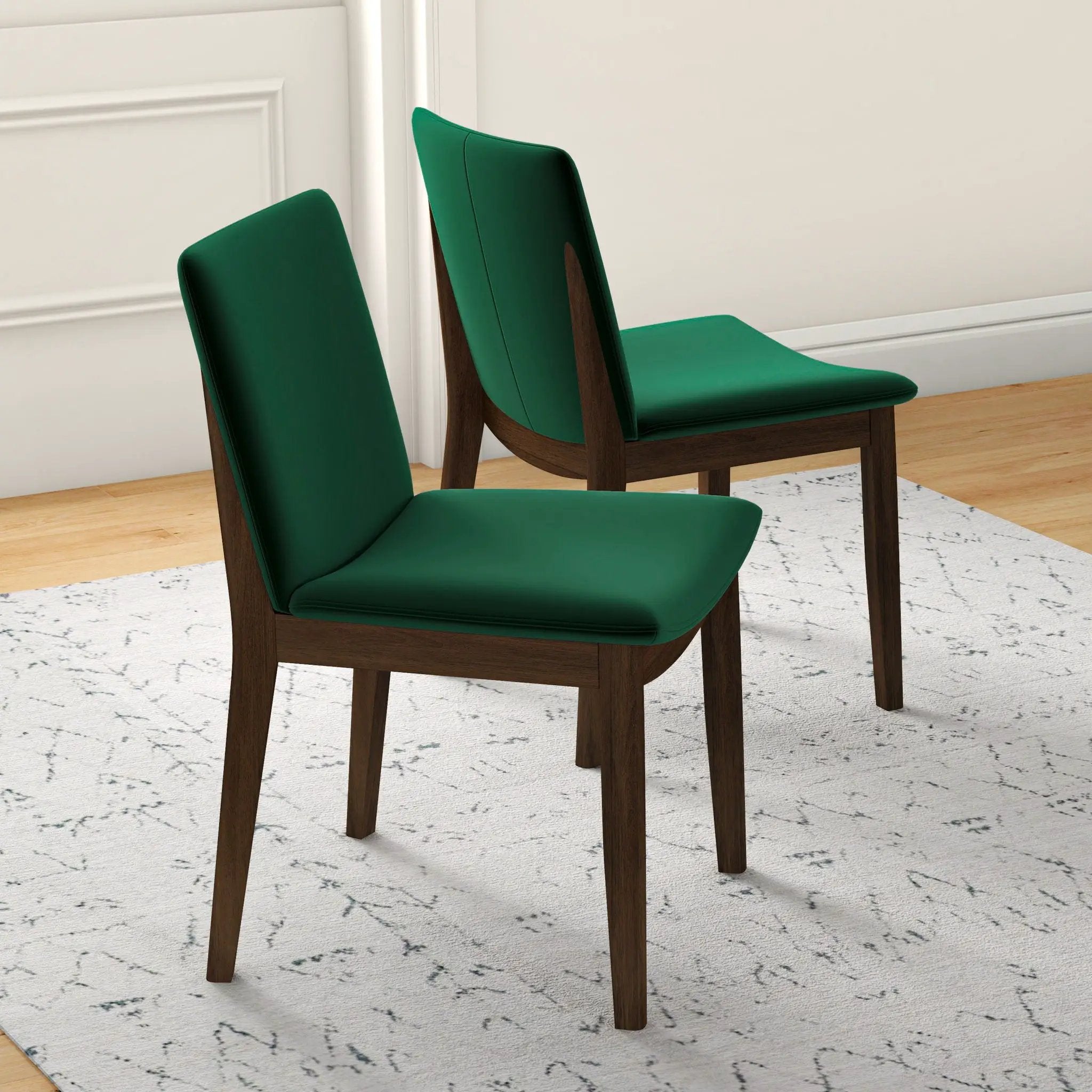 Laura - Mid-Century Modern Solid Wood Dining Chair (Set of 2) by HouseOfZazla