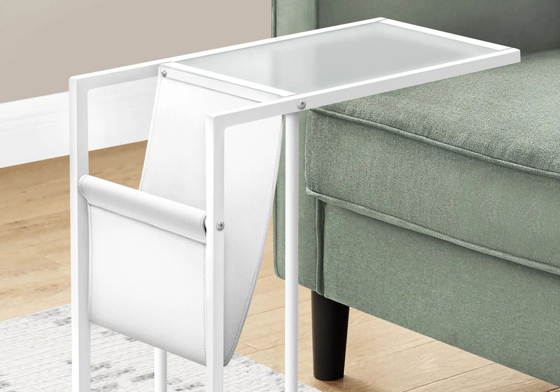Accent Table, C - Shaped, Contemporary And Modern - White by Unique Piece Furniture