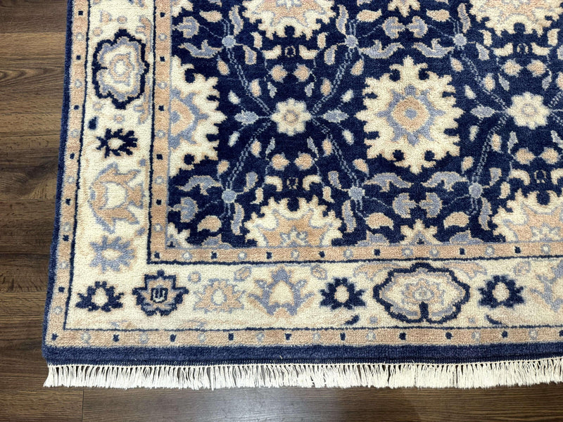 Blue and Beige Indian Rug, Indo Persian Carpet by Jewel Rugs
