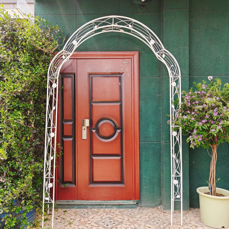 Metal Garden Arch Assemble Freely With 8 Styles Garden Arbor Trellis Climbing Plants Support Rose Arch by HouseOfZazla