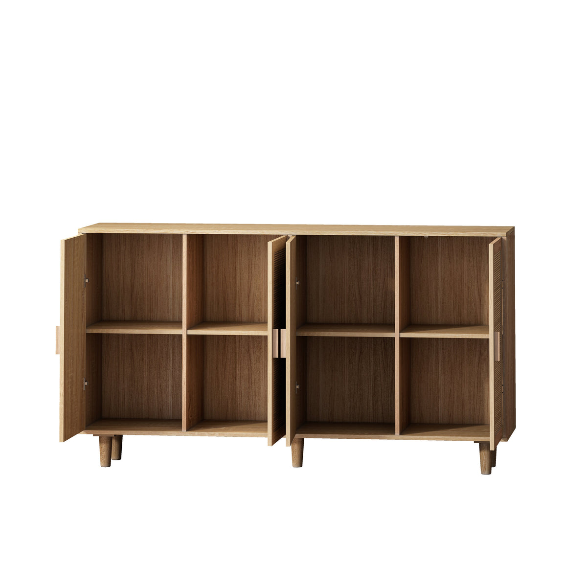 Elegant and Functional 4-Door Rattan Decorative Storage Cabinet, photo 4 of 10