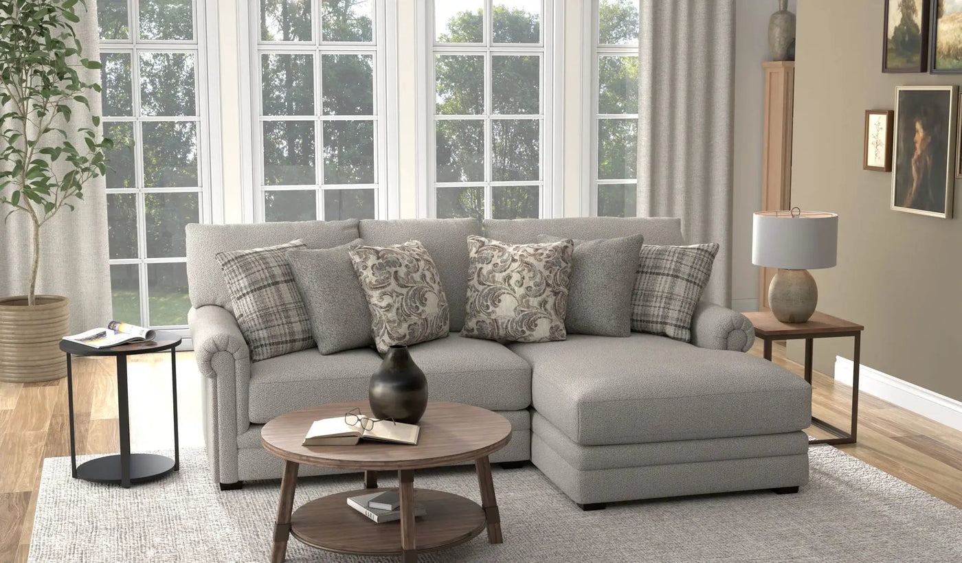 Livingston - Sectional With Comfort Coil Seating And Accent Pillows Included by Unique Piece Furniture