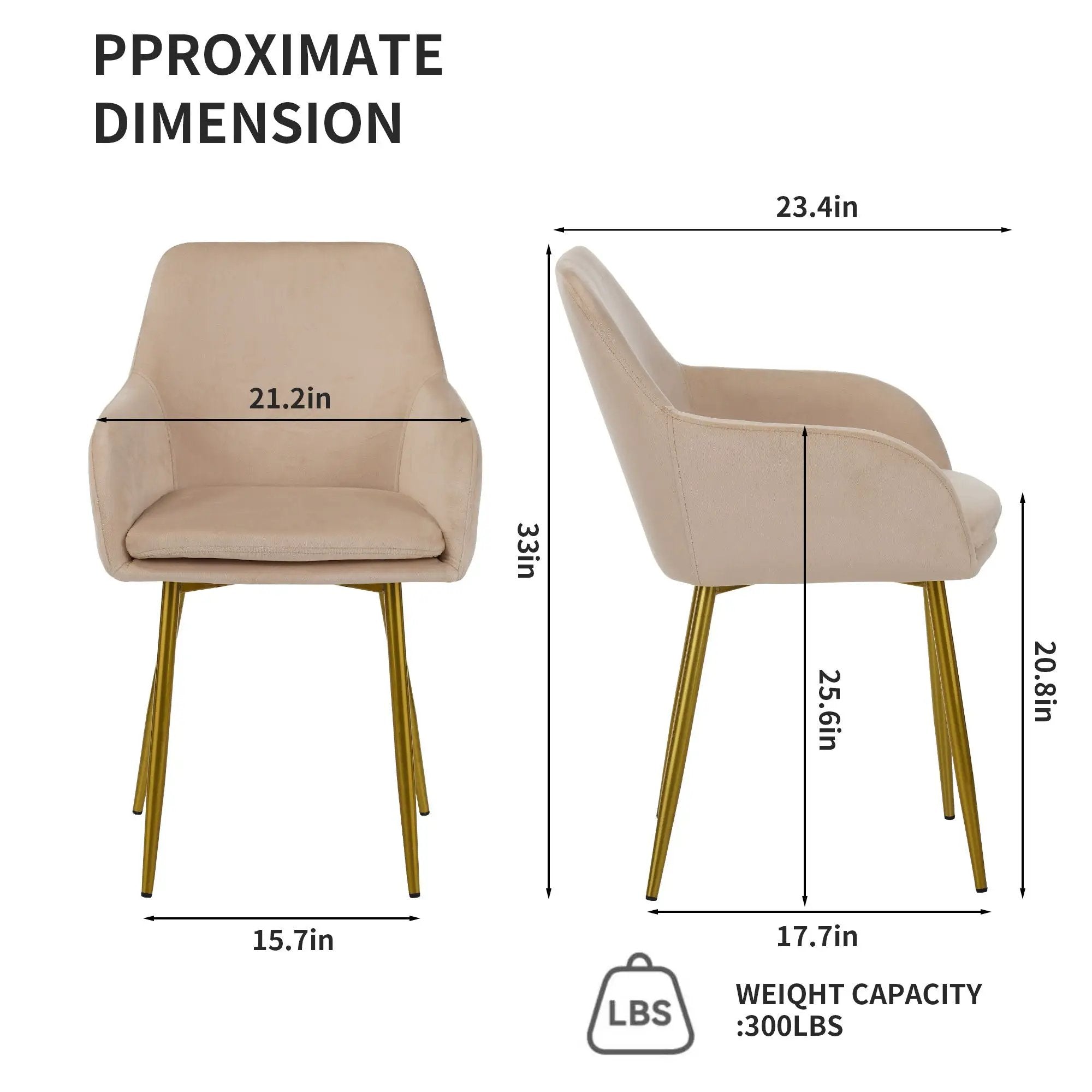 Dining Chair Set For Dining Rooms (Set of 2) - Beige by Unique Piece Furniture