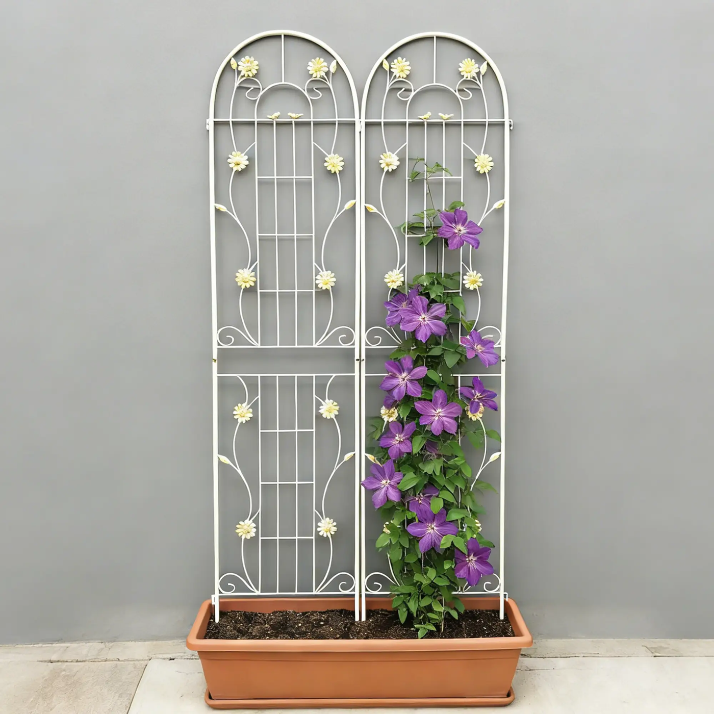 2 Pack Metal Garden Trellis 86.7" x 19.7" by HouseOfZazla