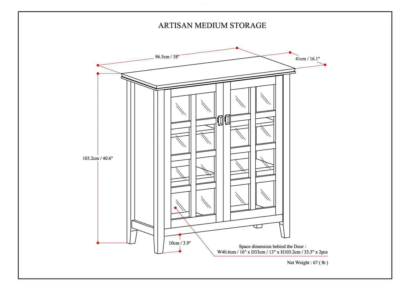 Artisan - Handcrafted Medium Storage Cabinet by HouseOfZazla