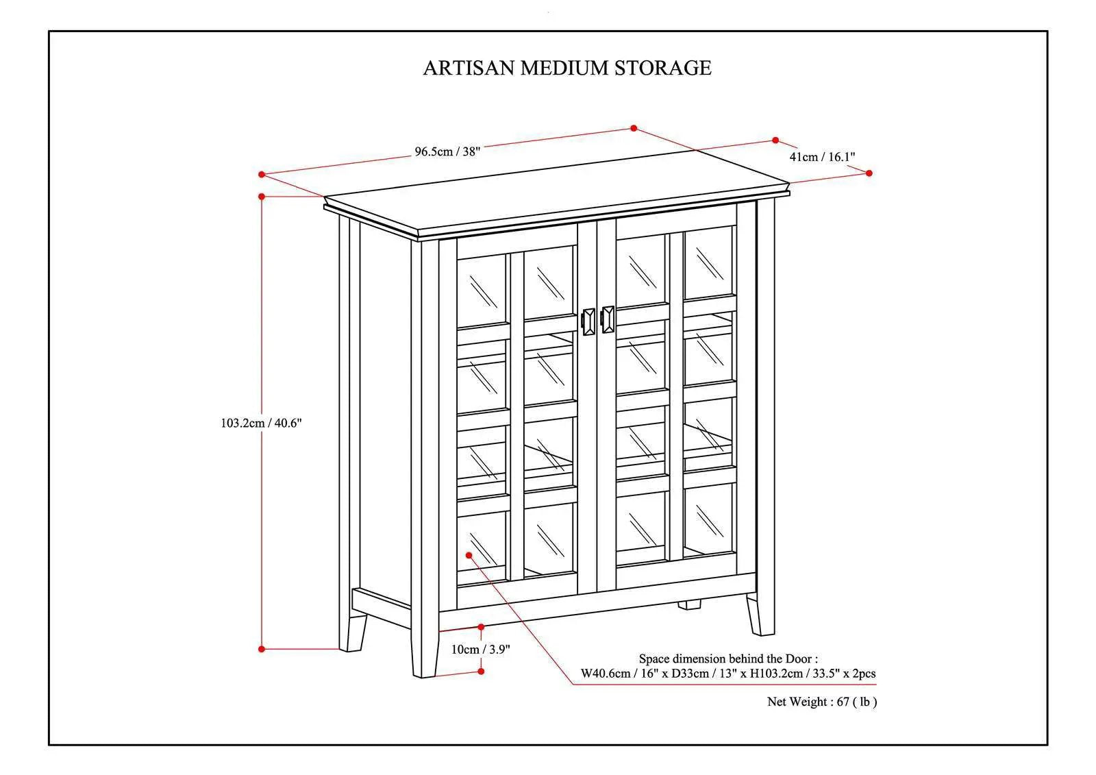 Artisan - Handcrafted Medium Storage Cabinet by HouseOfZazla
