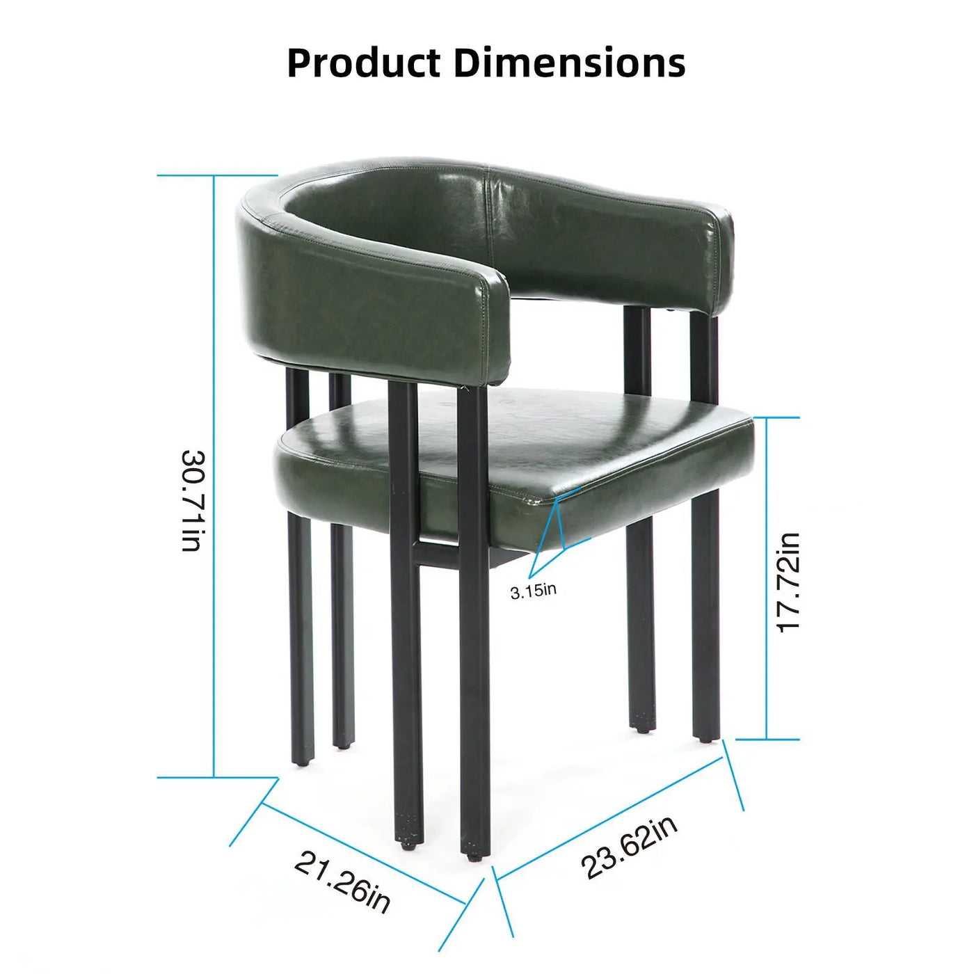 Modern Dining Upholstered Barrel Chair With Curved Back And Armrests by HouseOfZazla