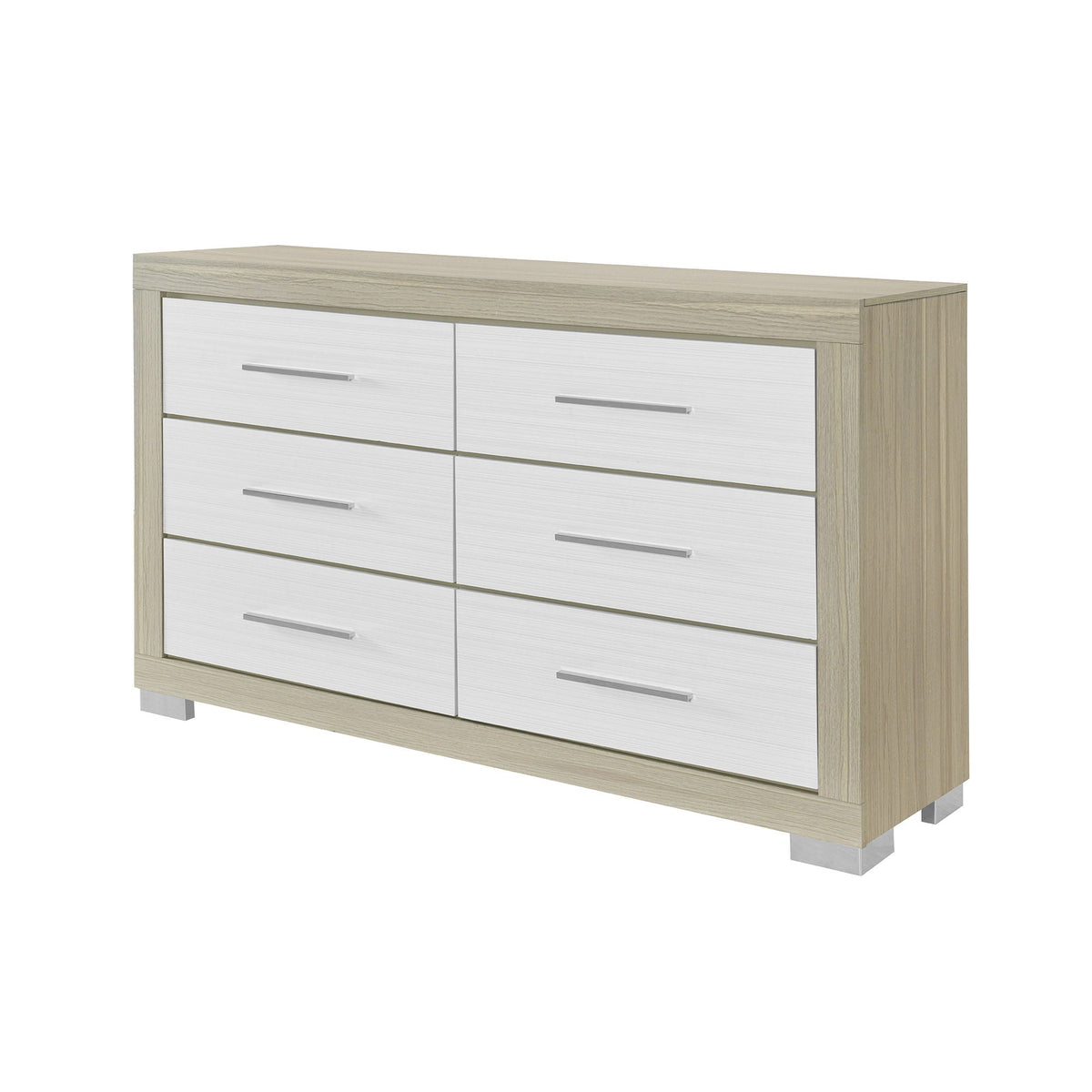 2-Toned Dresser with Bar Handle and Solid Wood Construction - Dark Gray or White, photo 12 of 13