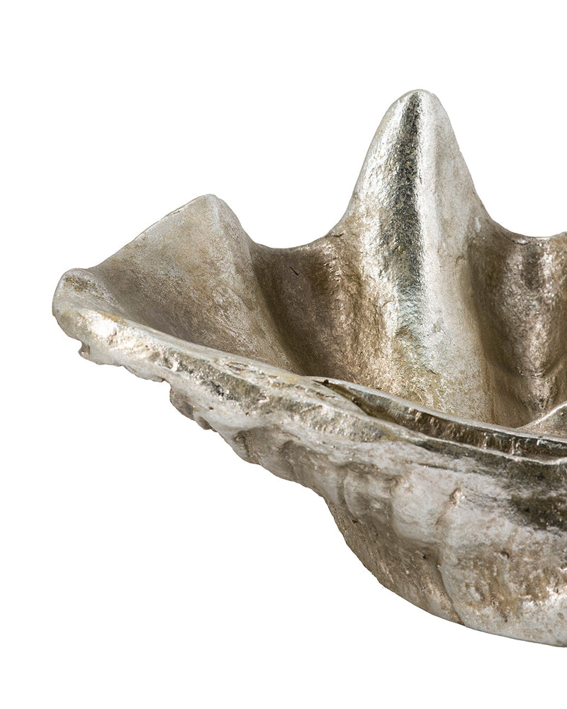 Silver Decorative Shell Bowl with Coastal Shell Design - Silver, photo 9 of 10