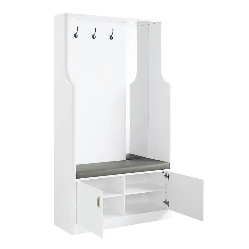 Buck II - Hall Tree - White High Gloss by Unique Piece Furniture