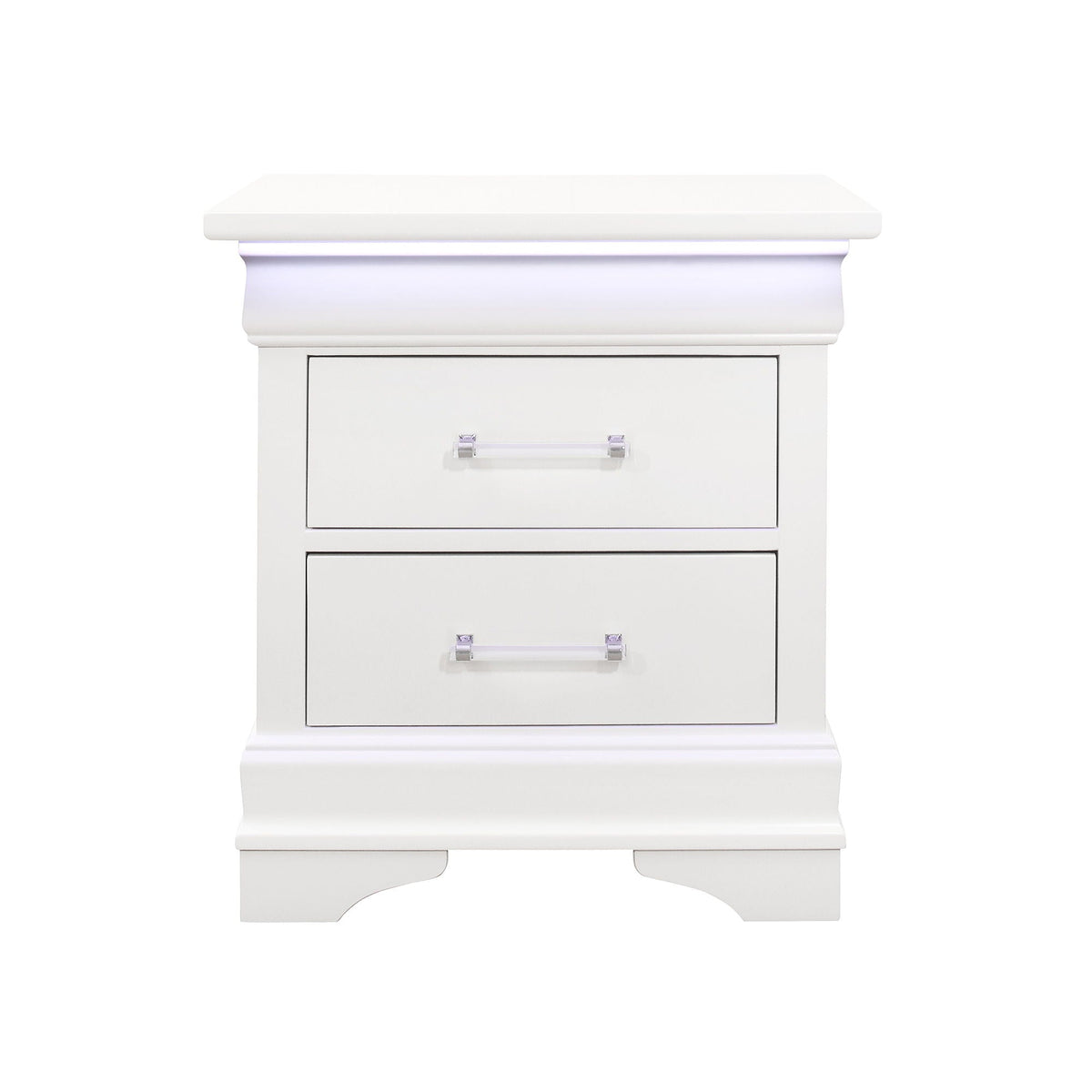 Charlston Nightstand with LED Lighting – Blue or White, photo 2 of 14