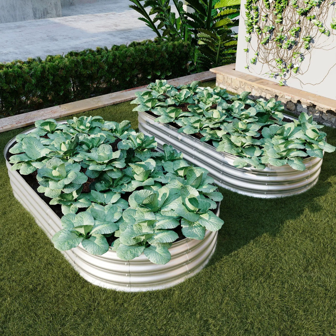 Heavy Duty Galvanized Raised Garden Bed Kit For Vegetables, Flowers & Herbs by HouseOfZazla