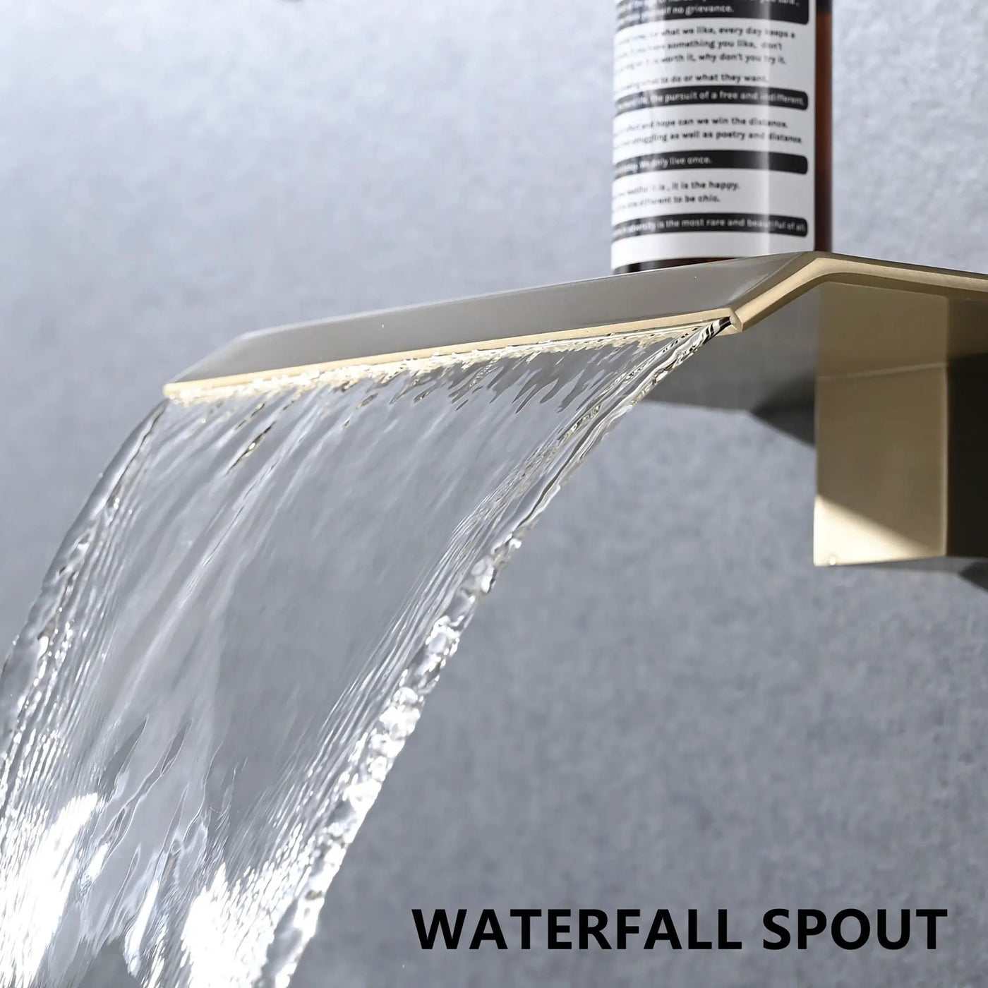 Wall Mount Bathtub Faucet With Waterfall Tub Spout And Single Handle Stainless Steel by HouseOfZazla