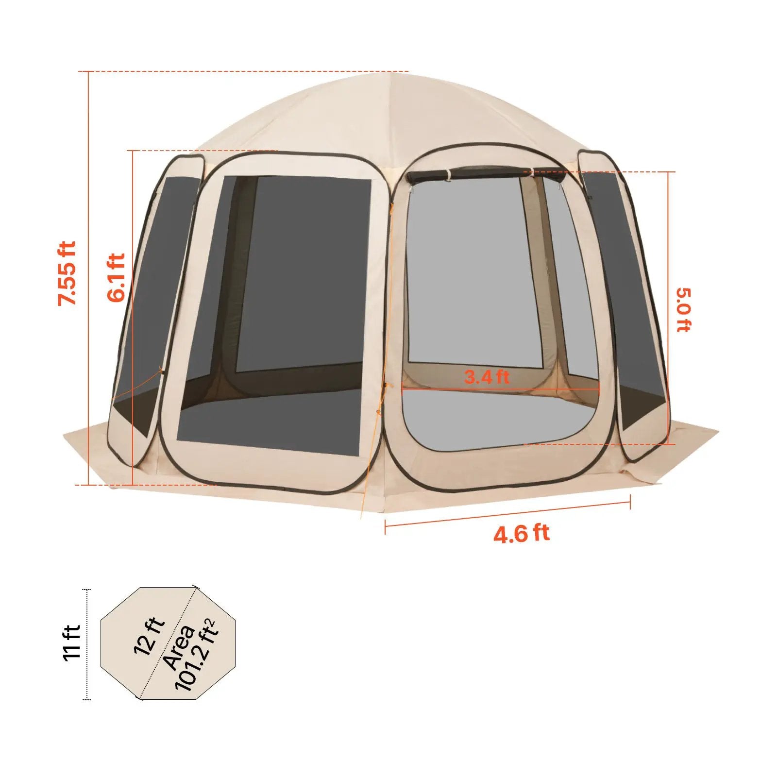 12 x 11 ft Screen House Tent by HouseOfZazla
