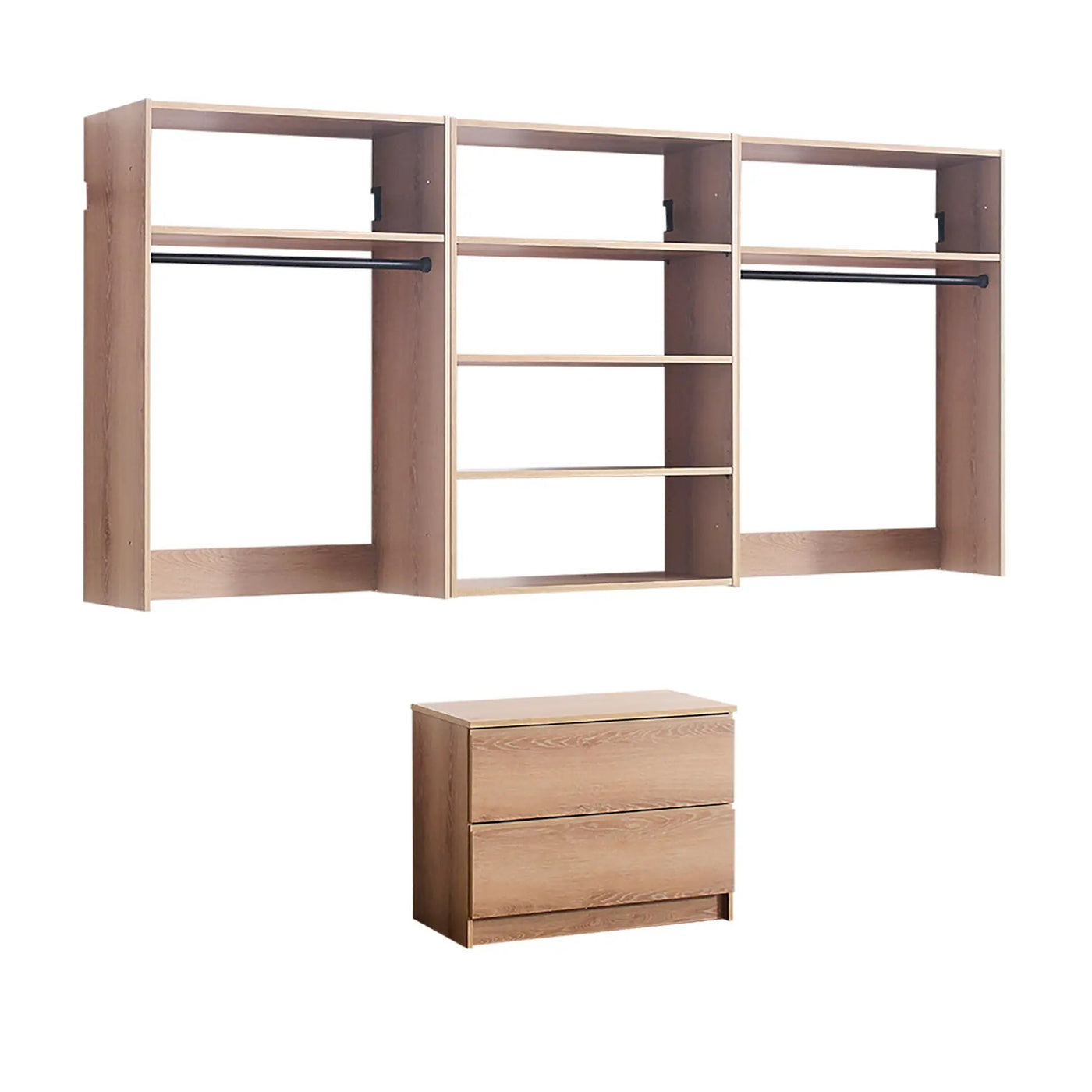 Devi - Wall Mounted Closet System With Modular Units by HouseOfZazla