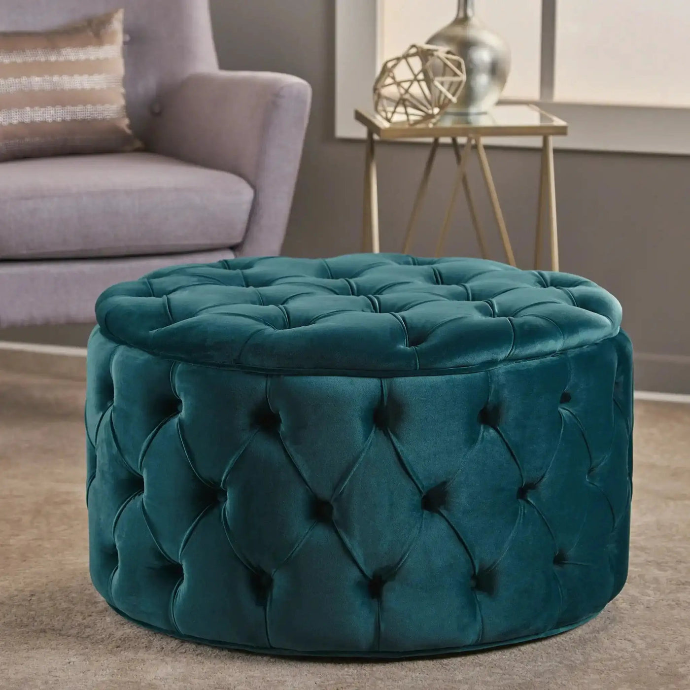 Modern Glam Ottoman Velvet by HouseOfZazla