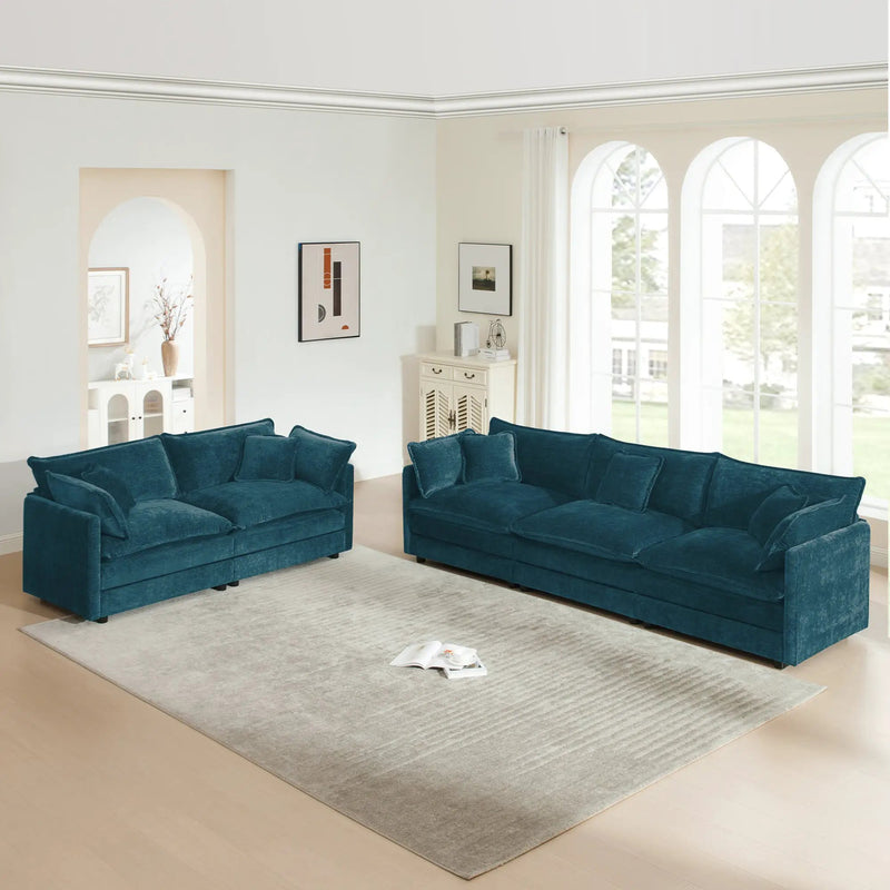 Chenille Sofa Set of 2: 2 & 3 Seater Couch by HouseOfZazla