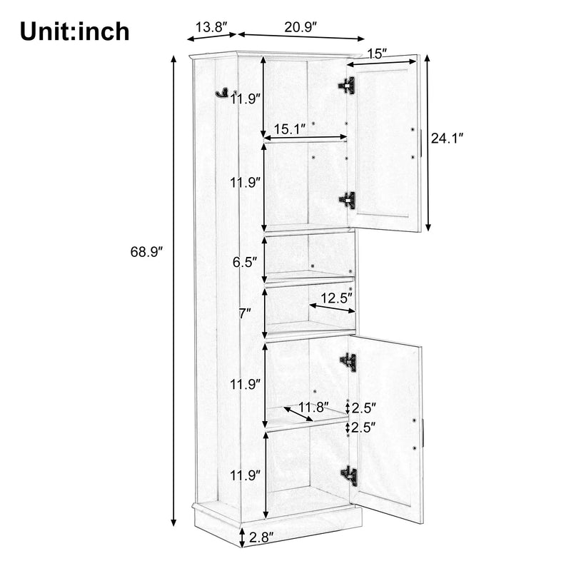 Tall Bathroom Storage Cabinet by HouseOfZazla