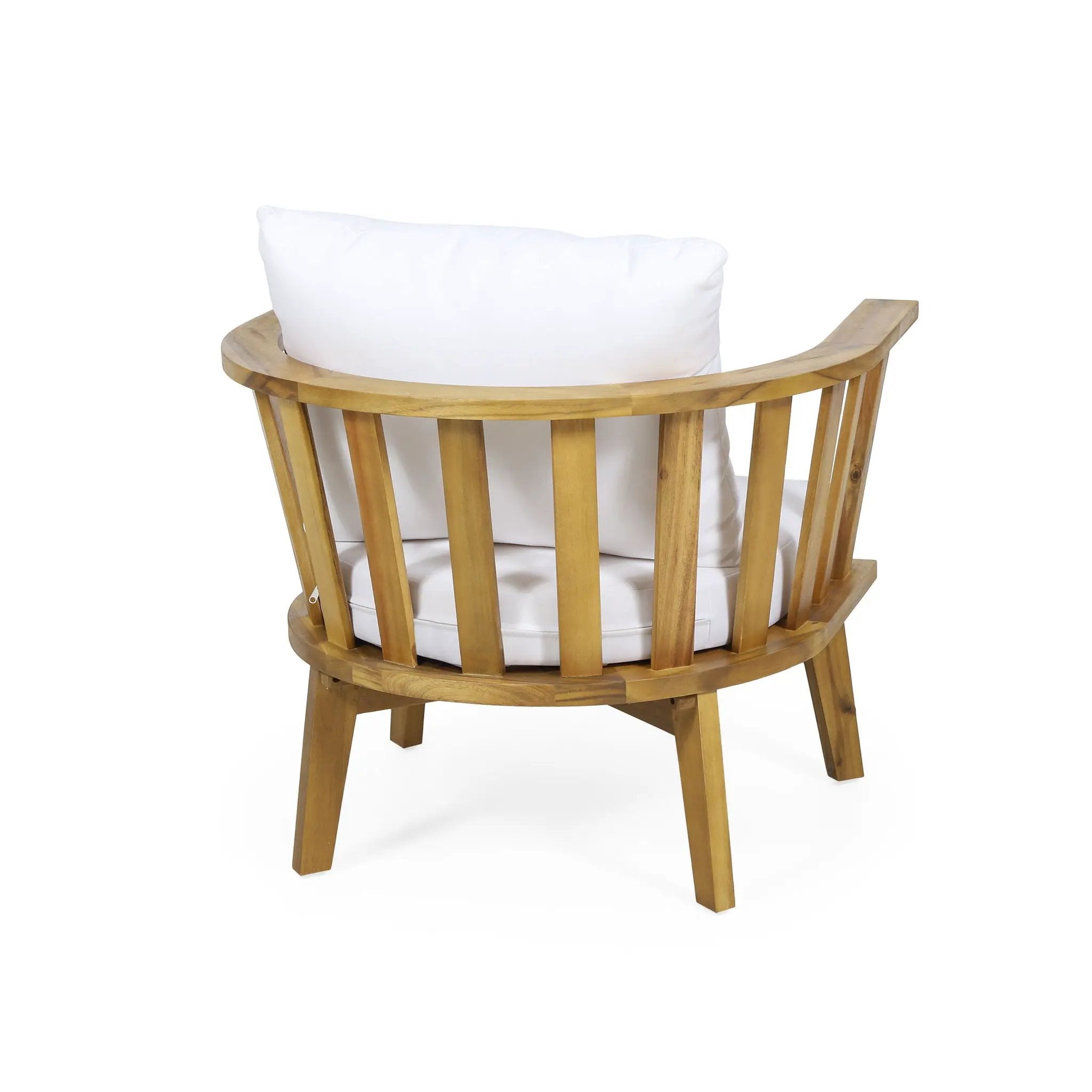 Patio Furniture Set, Outdoor Acacia Wood Patio Club Chair With Table by HouseOfZazla