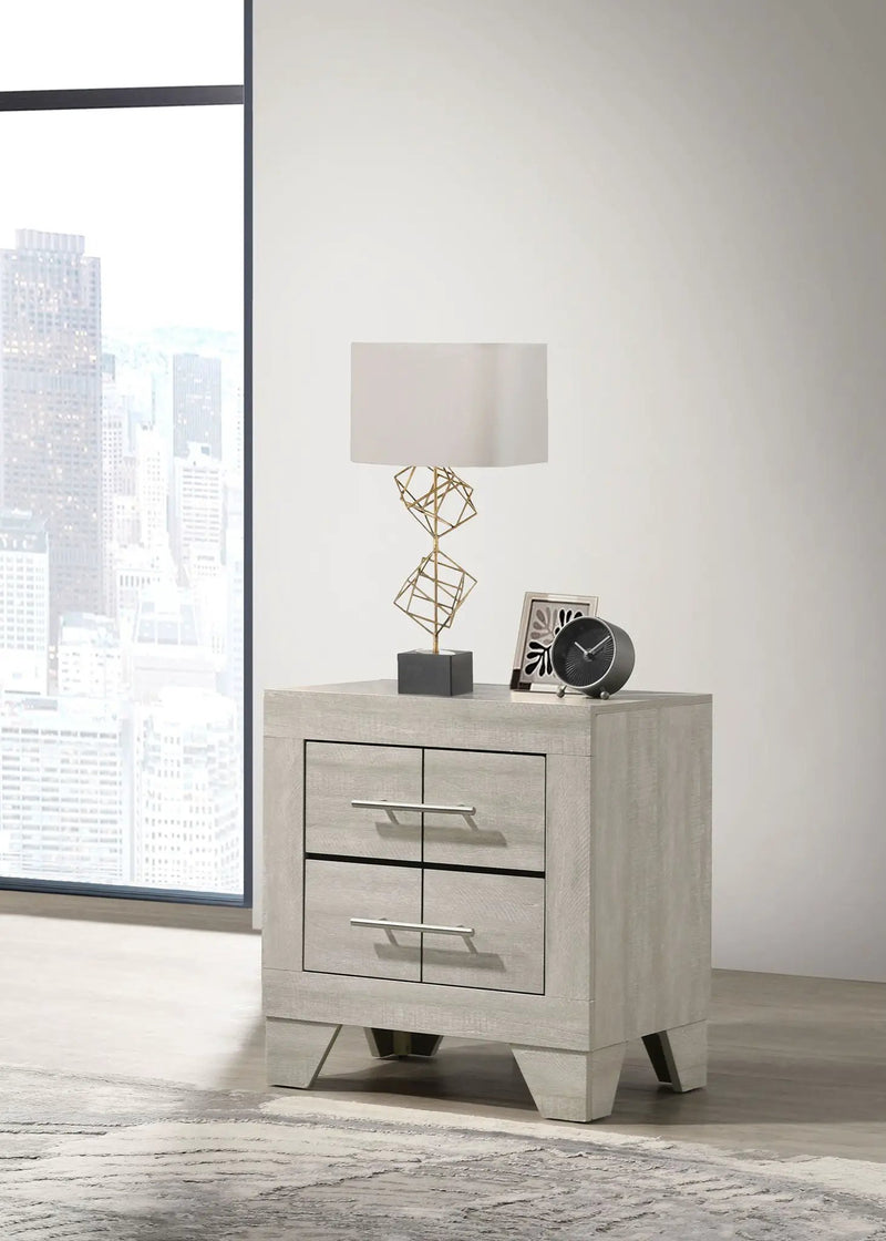 Trenton 2-drawer Nightstand Bedside Table Rustic Cream by Unique Piece Furniture