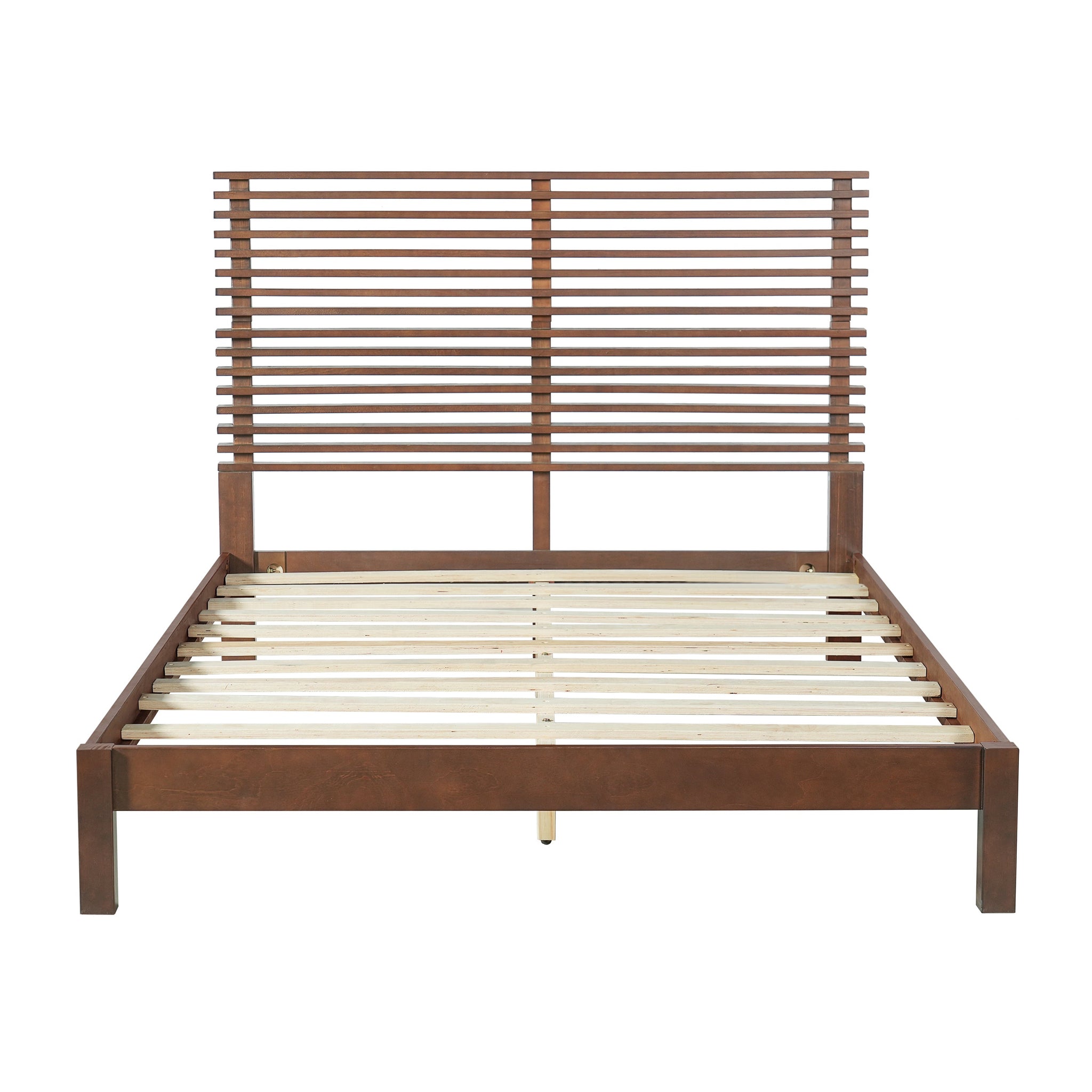 Premium Solid Wood Queen Size Platform Bed Frame by HouseOfZazla