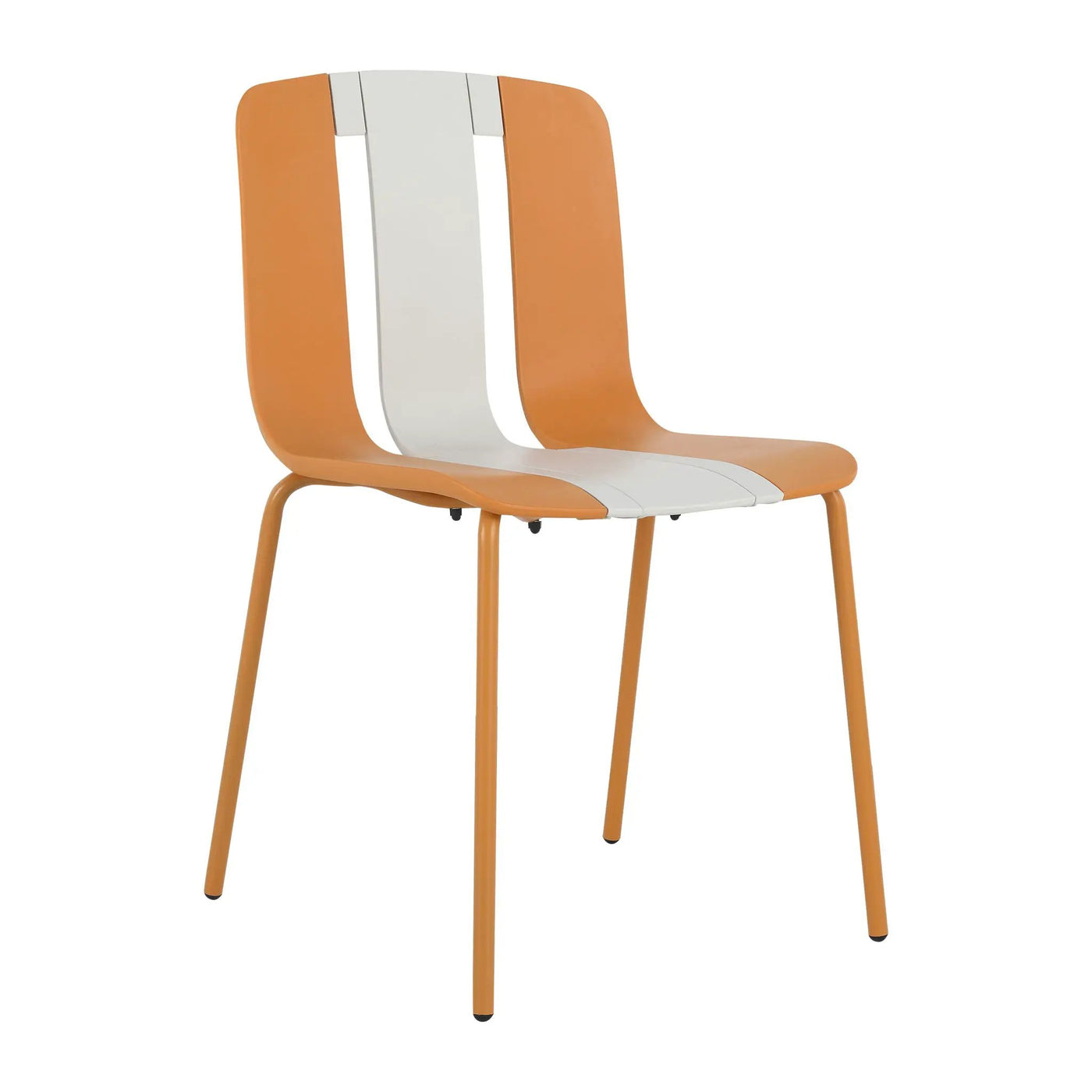 4 Piece Set Of Modern Striped Color- Blocking Single Chairs With Long Table by HouseOfZazla