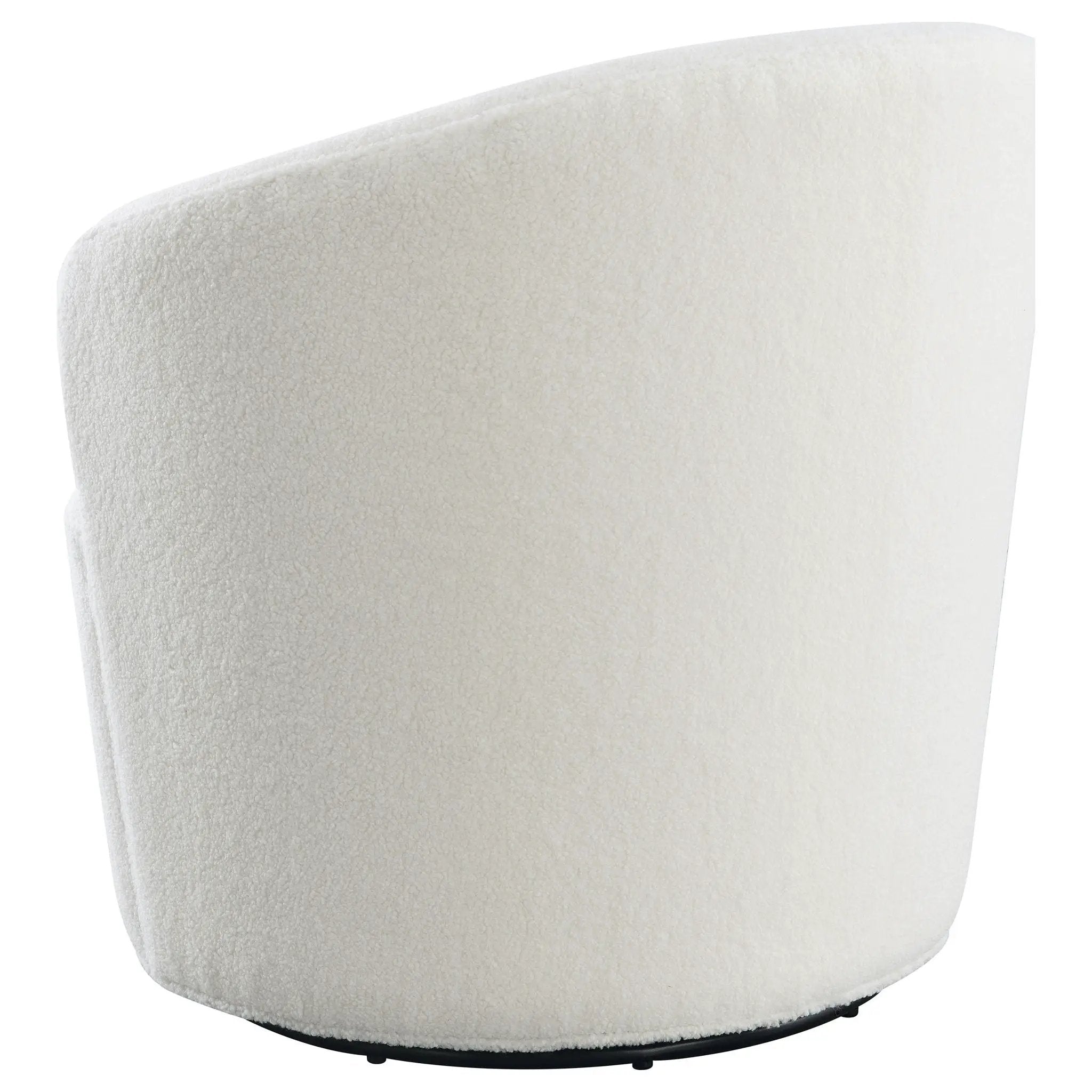 Tempest - Upholstered Barrel Back Swivel Chair - White