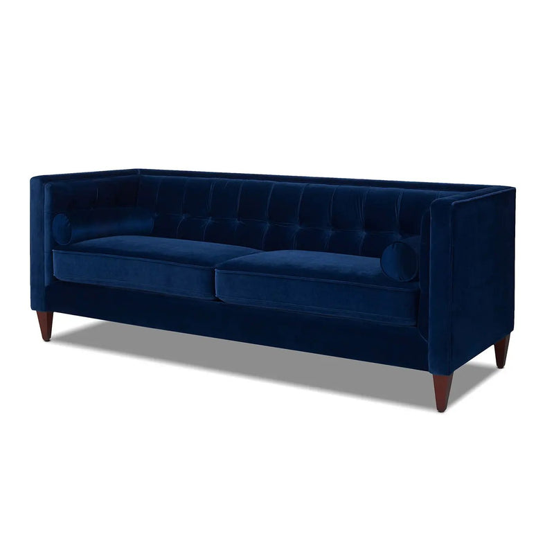 Jack - Modern Tuxedo Tufted Sofa - Navy Blue by HouseOfZazla