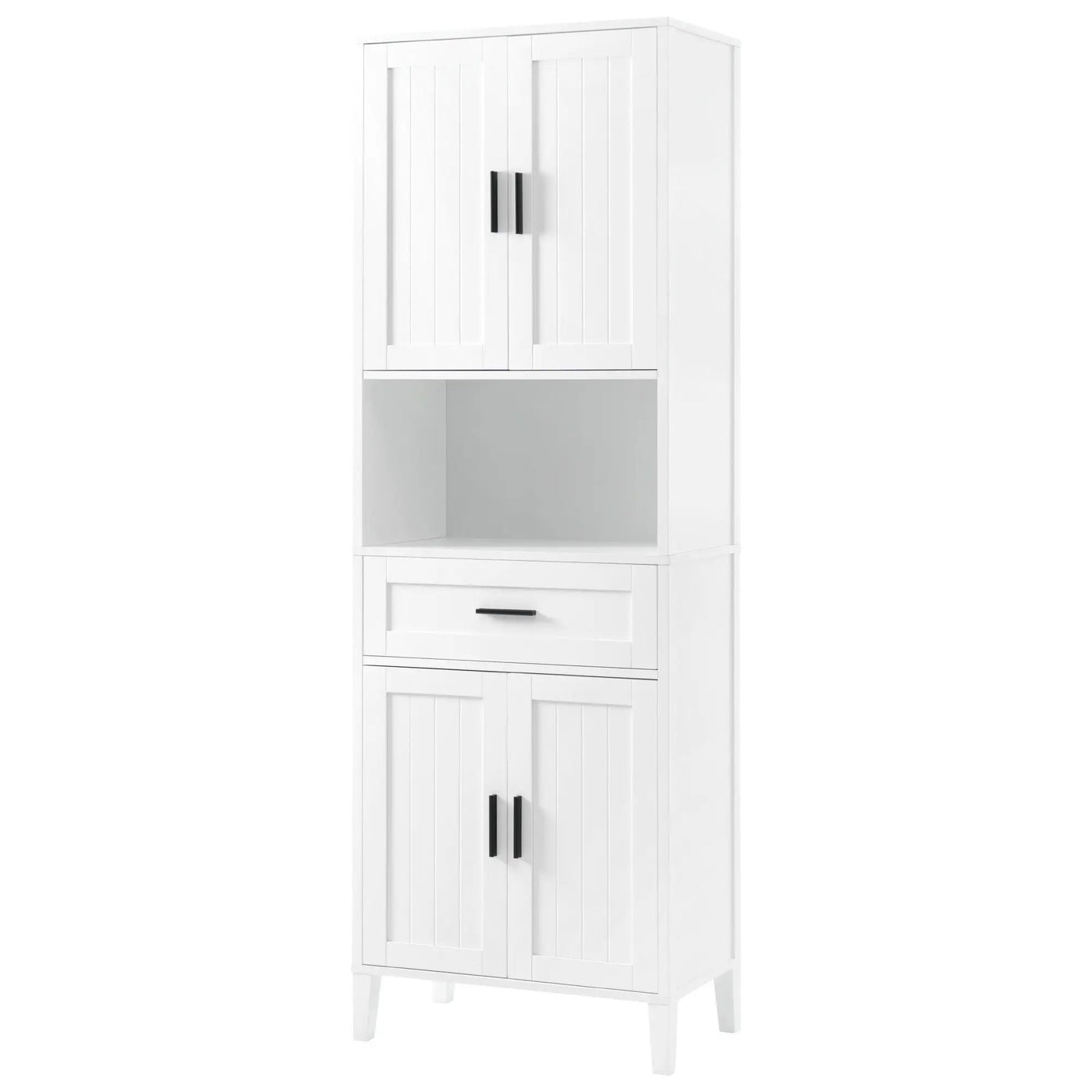 Freestanding Tall Bathroom Cabinet With Soft Close Doors And Adjustable Shelves by HouseOfZazla