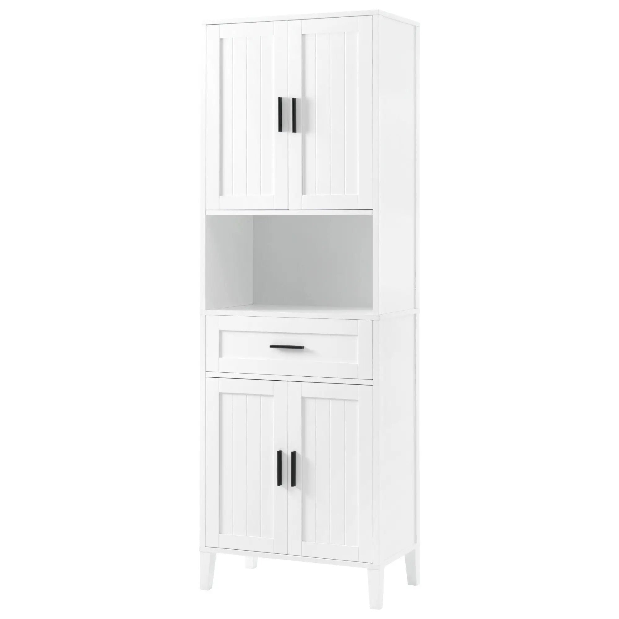 Freestanding Tall Bathroom Cabinet With Soft Close Doors And Adjustable Shelves by HouseOfZazla