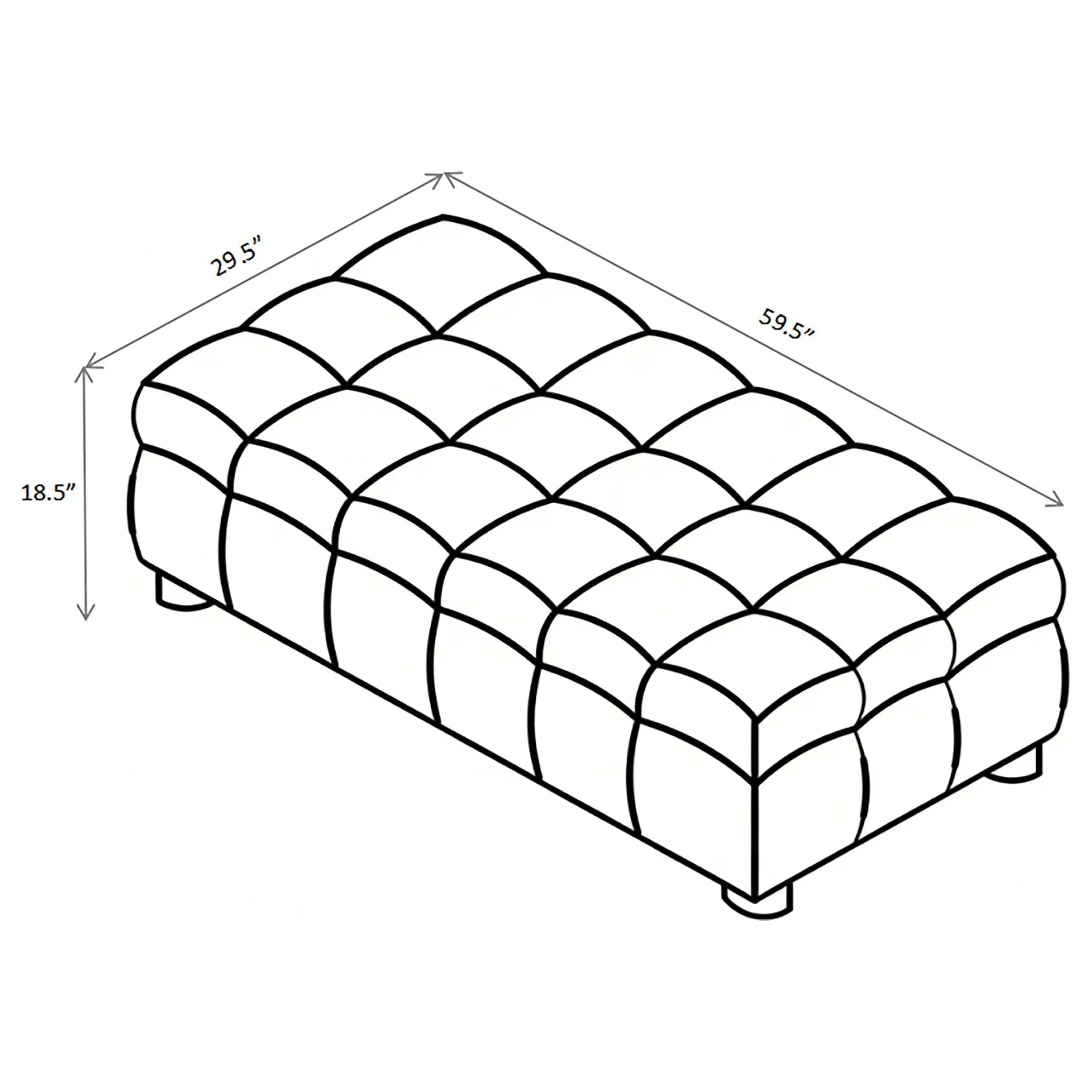 Amara Upholstered Ottoman by Unique Piece Furniture