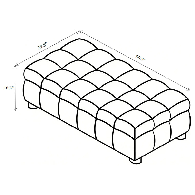 Amara Upholstered Ottoman by Unique Piece Furniture
