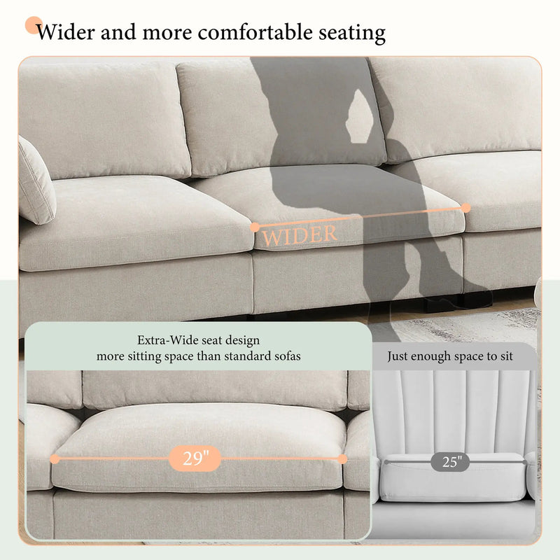 130" Modular Sectional Sofa by HouseOfZazla