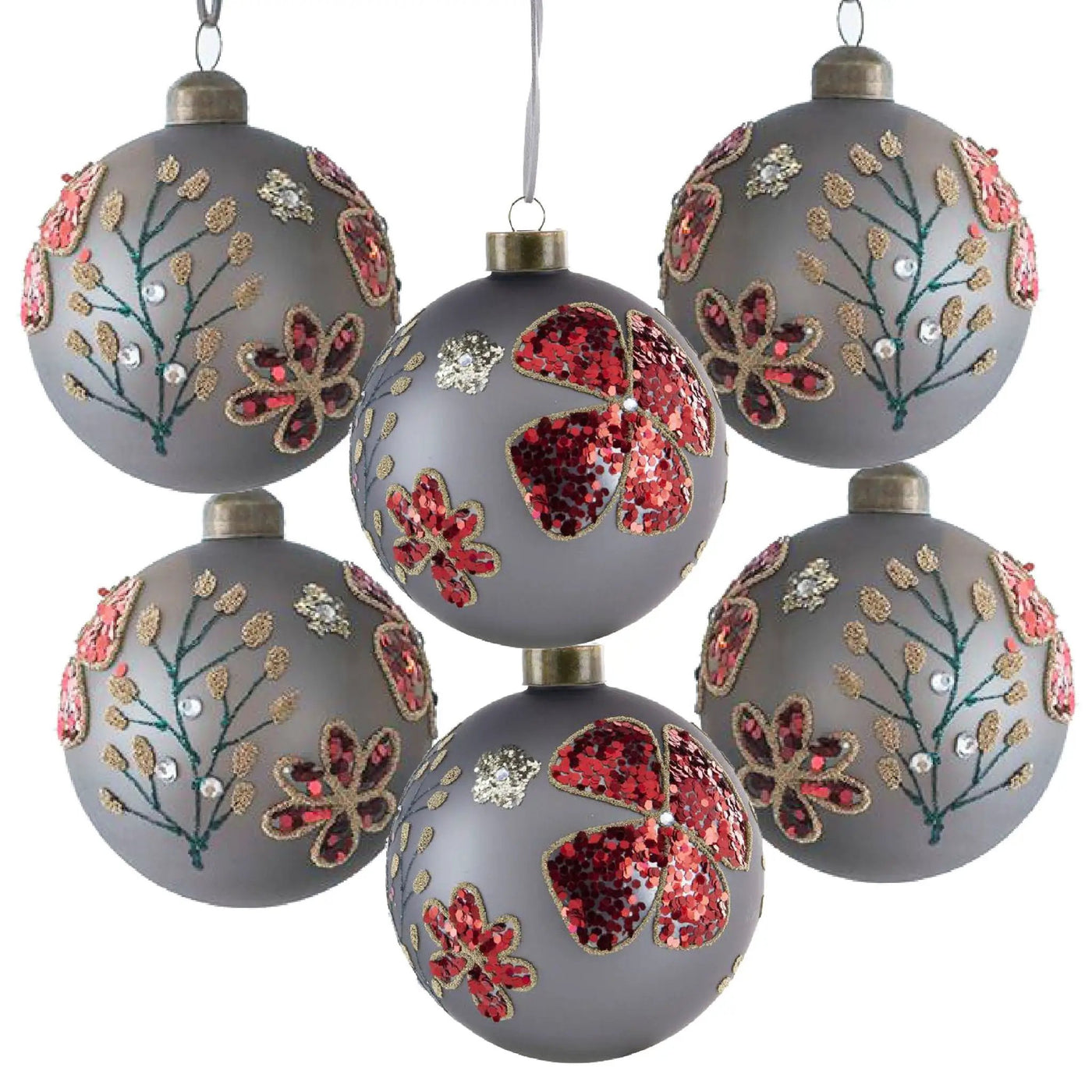 Glass Decorative Hanging Ball Christmas Tree Ornaments For Holiday Party Decorations by HouseOfZazla