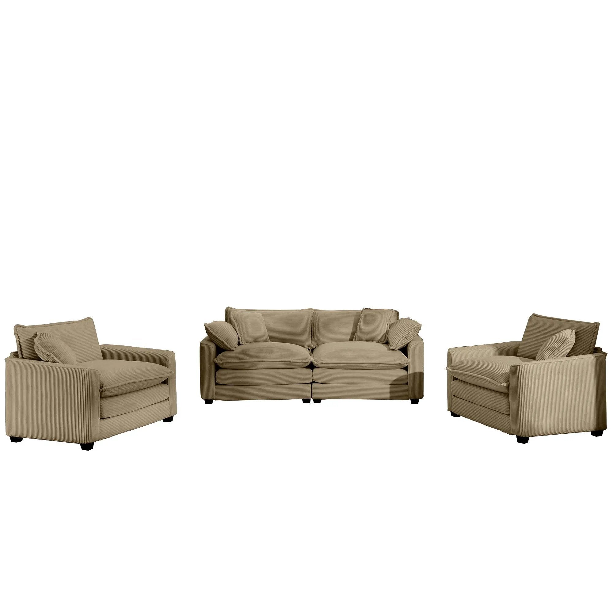 Elegant Oversized Sectional Sofa Set With Deep Seats And Flexible Layout by Unique Piece Furniture
