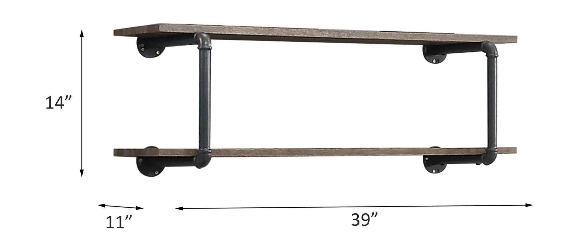 Brantley - Wall Rack - Antique Oak & Sandy Gray by Unique Piece Furniture