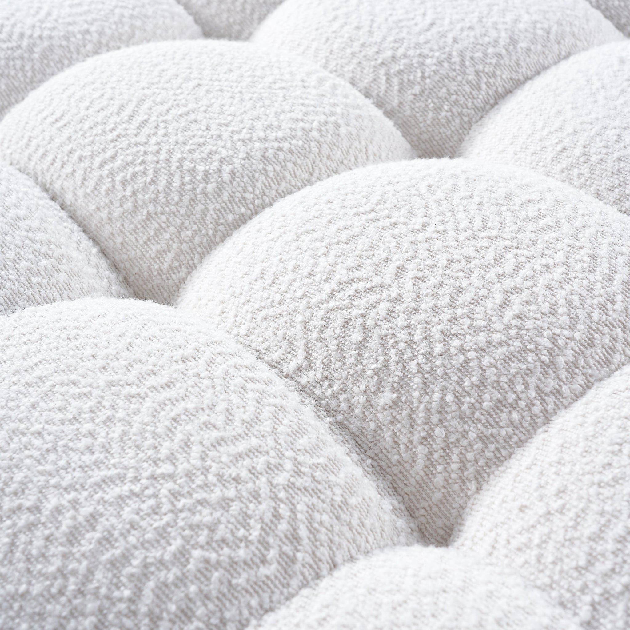 White Boucle Multipurpose Ottoman by HouseOfZazla