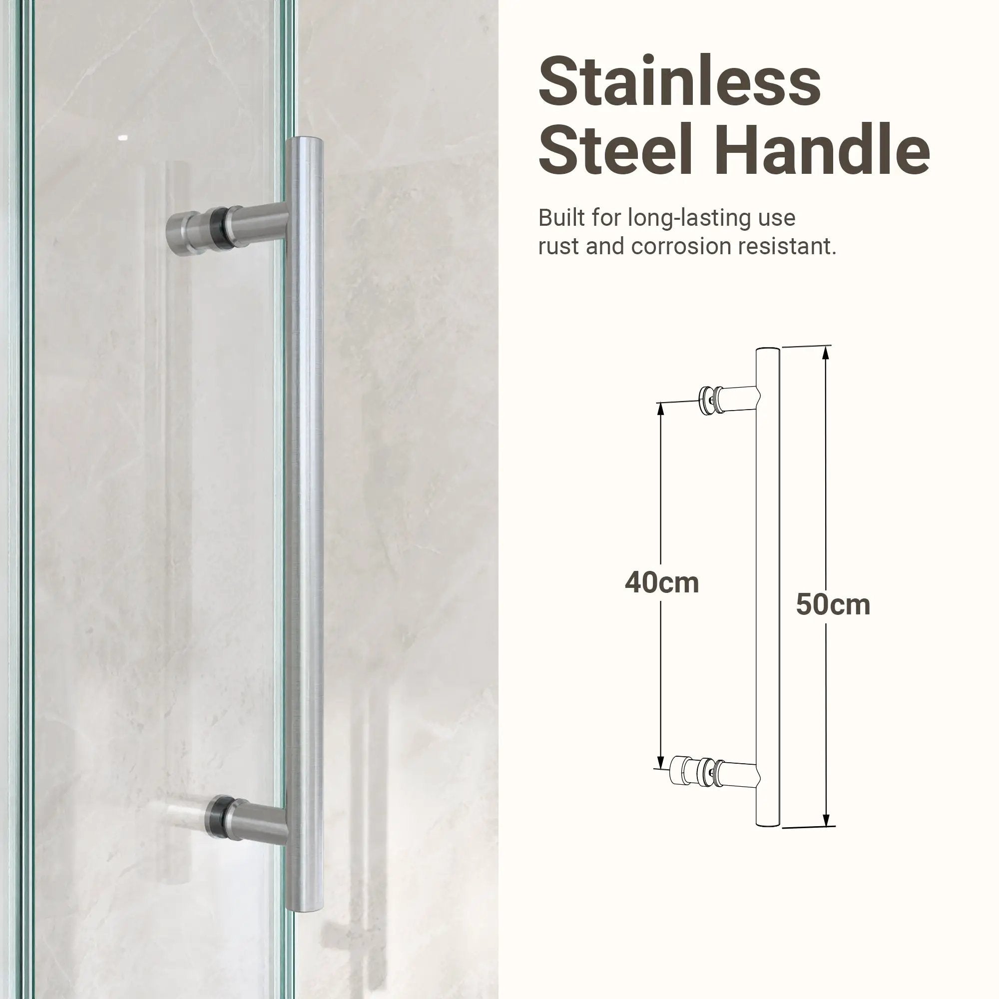 56-60"W x 72"H Frameless Sliding Shower Door – Clear Tempered Glass by HouseOfZazla