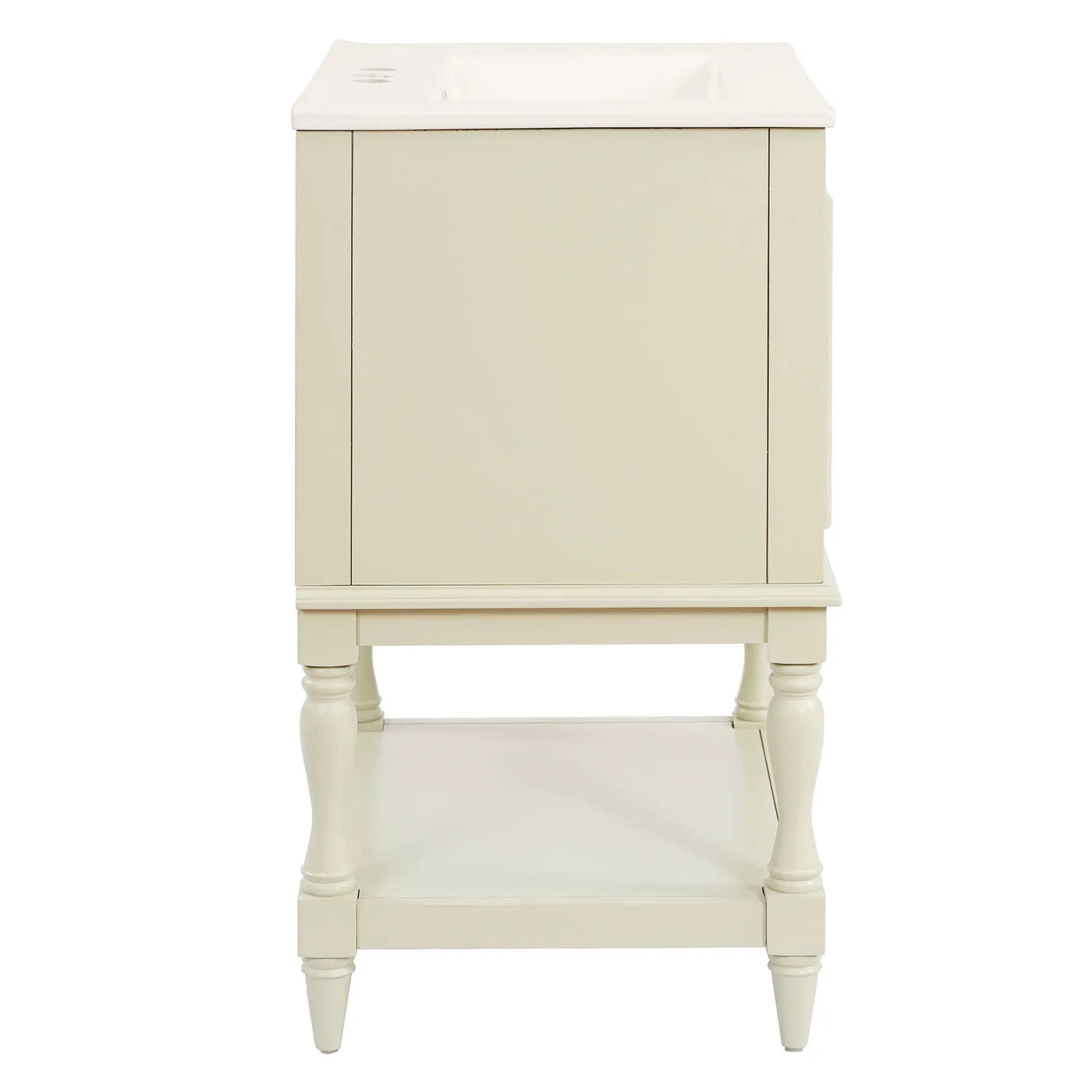 Modern Bathroom Vanity With Sink, Rectangular Cabinet With Open Shelf And Closed Storage by HouseOfZazla