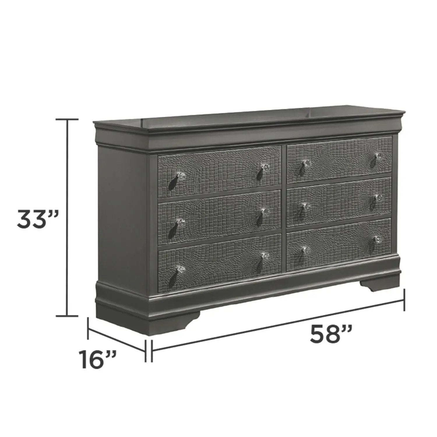 Blaze - Modern 6 Drawer Dresser by HouseOfZazla