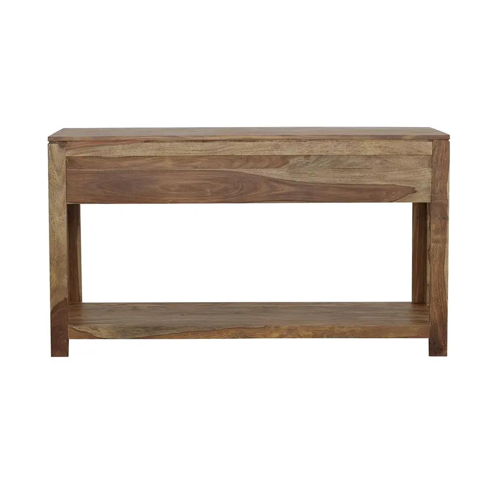 Esther 3-drawer Wood Console Table Natural Sheesham by Unique Piece Furniture