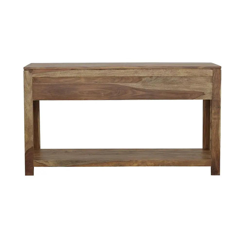 Esther 3-drawer Wood Console Table Natural Sheesham by Unique Piece Furniture