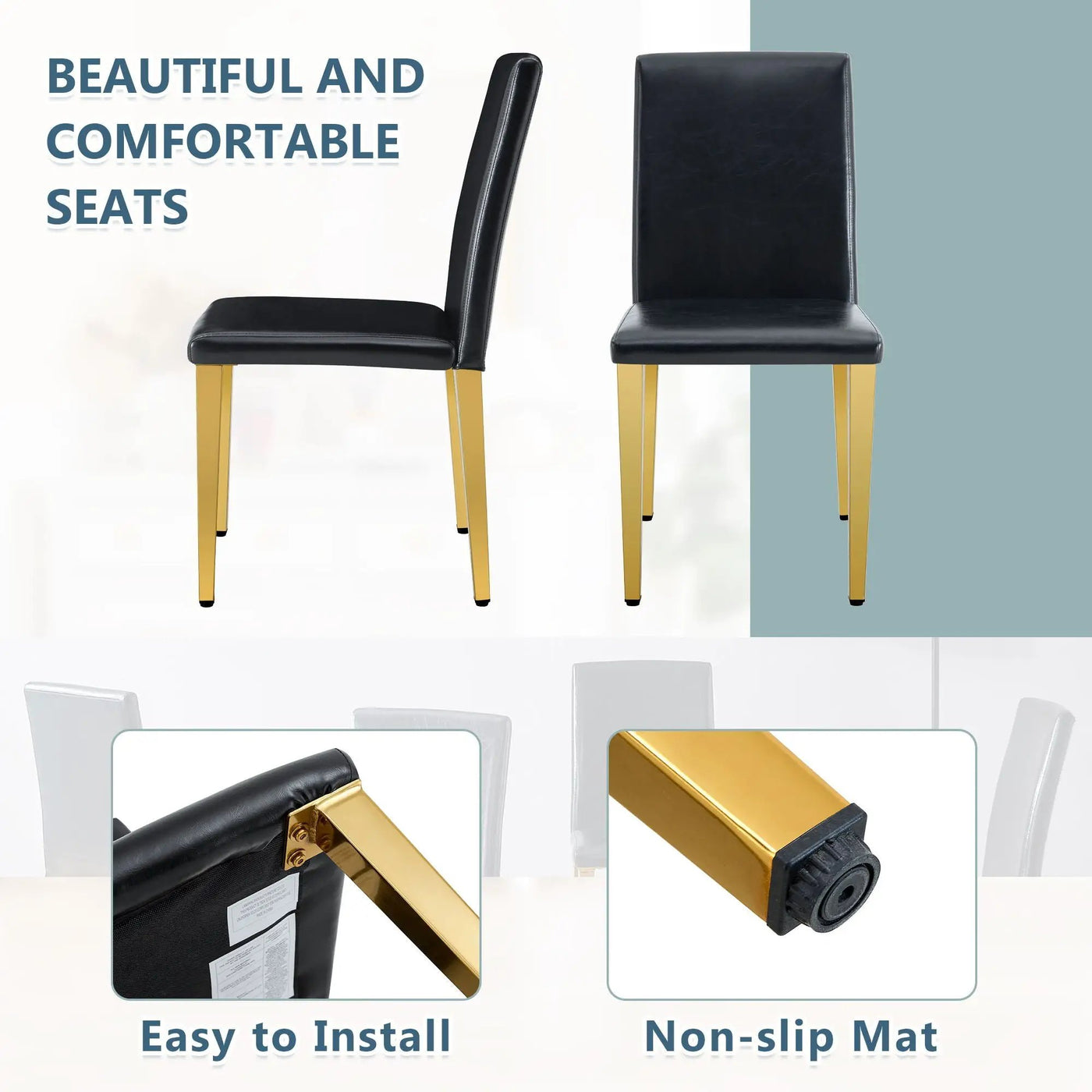 Modern Dining Chairs With Metal Legs by Unique Piece Furniture